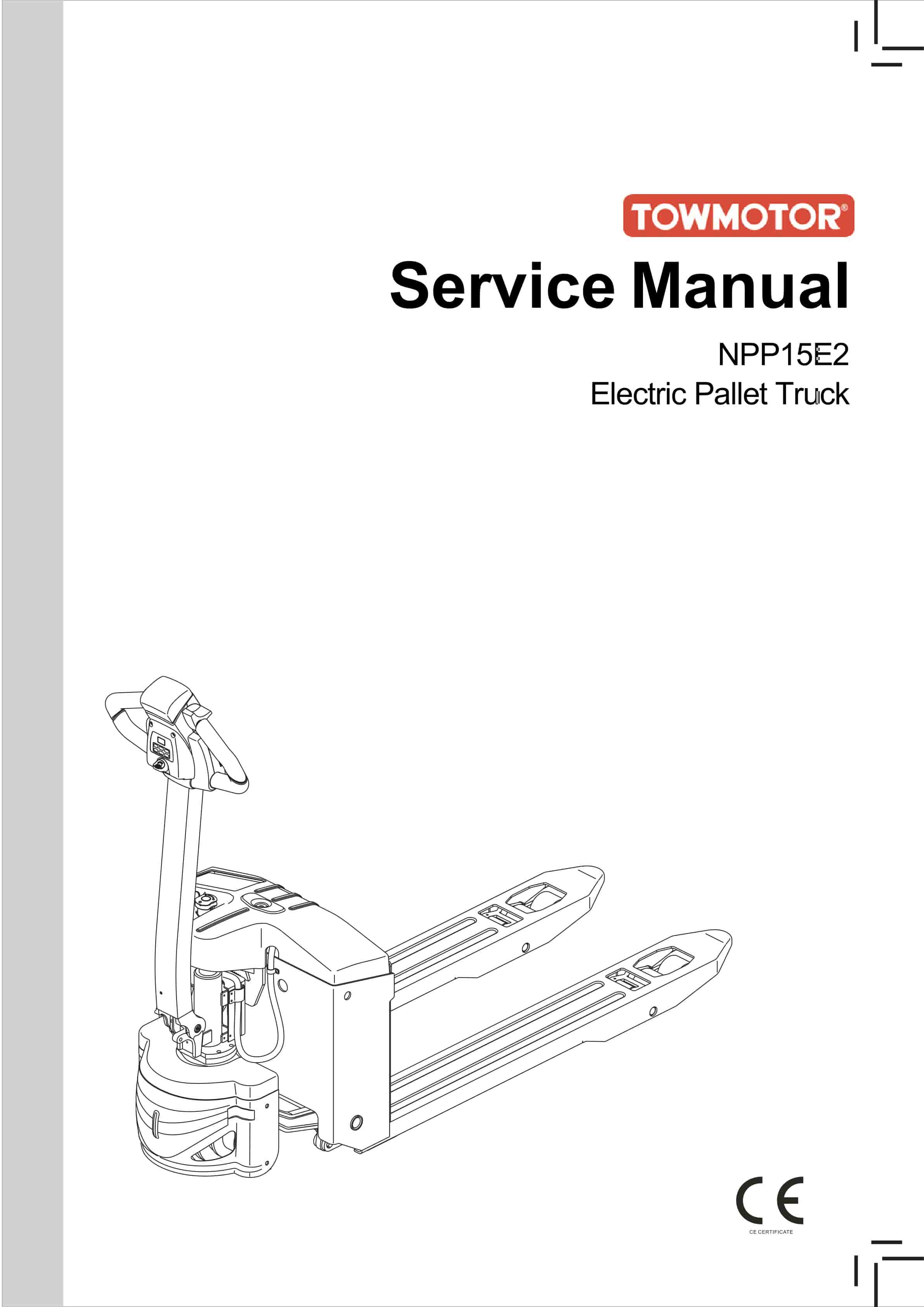 Towmotor NPP15E2 Electric Pallet Truck Service Manual SM-1114C