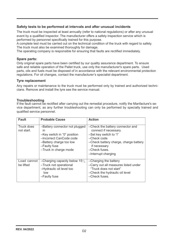 Towmotor NPPB15EL Electric Lift Truck Operator Manual 508000005280 3 Towmotor NPPB15EL Electric Lift Truck Operator Manual 508000005280-3
