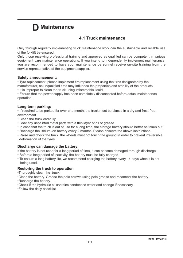 Towmotor NPV20EAL, NPV20EAHL Operation Manual V1-3