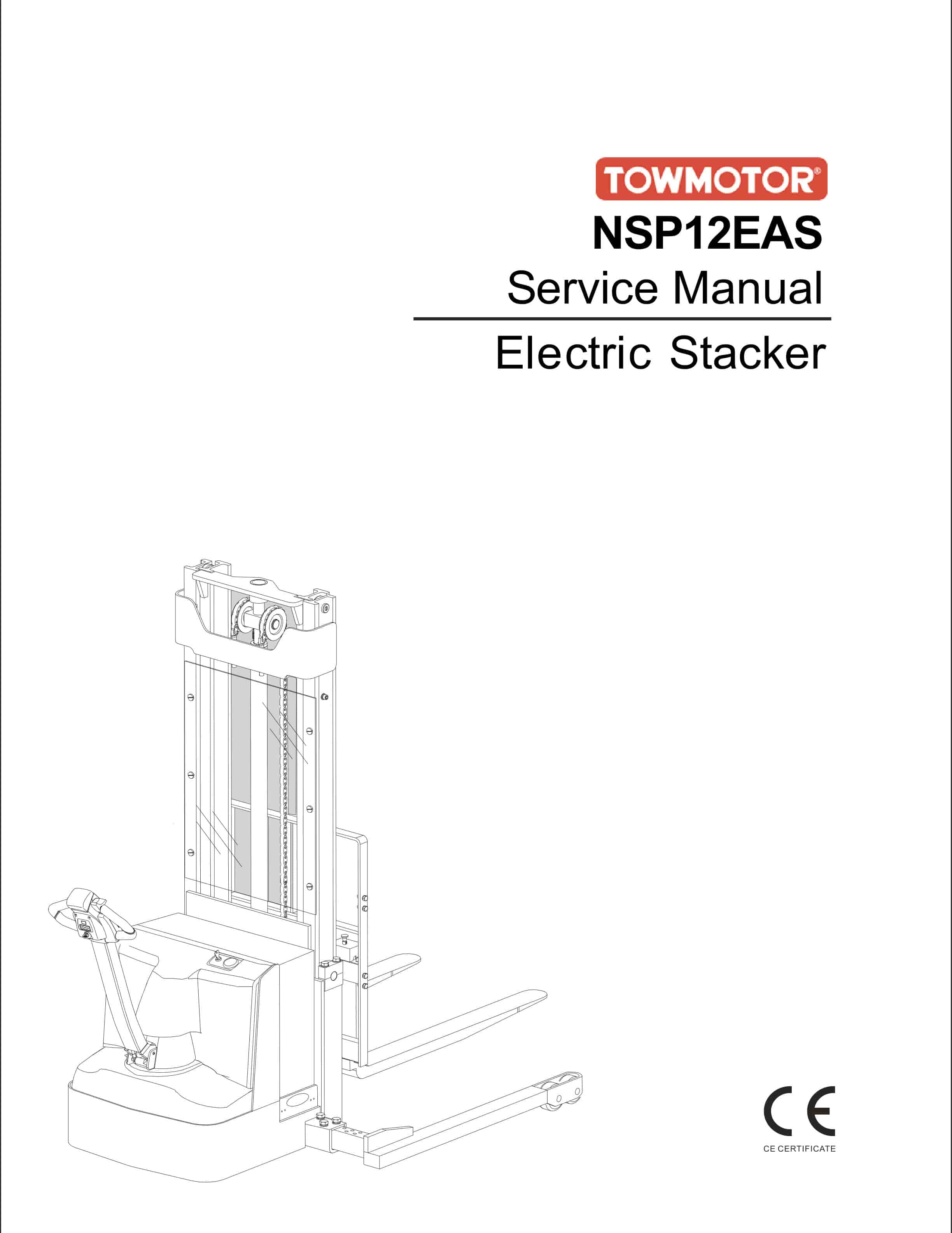 Towmotor NSP12EAS Electric Stacker Service Manual SM-2125