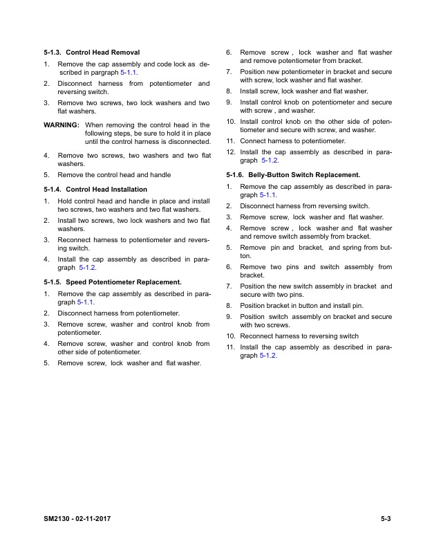 Towmotor NSP14EAS, NSP18EAS Electric Stacker Service Manual SM-2130-2