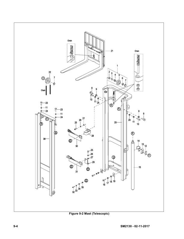 Towmotor NSP14EAS, NSP18EAS Electric Stacker Service Manual SM-2130-4