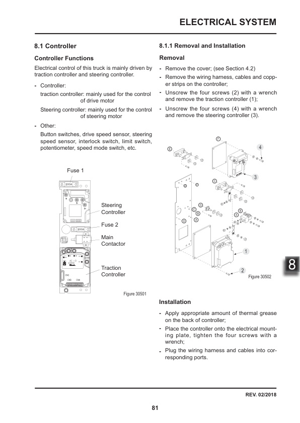 Towmotor NSP16EA Electric Stacker Service Manual SM-2218-2