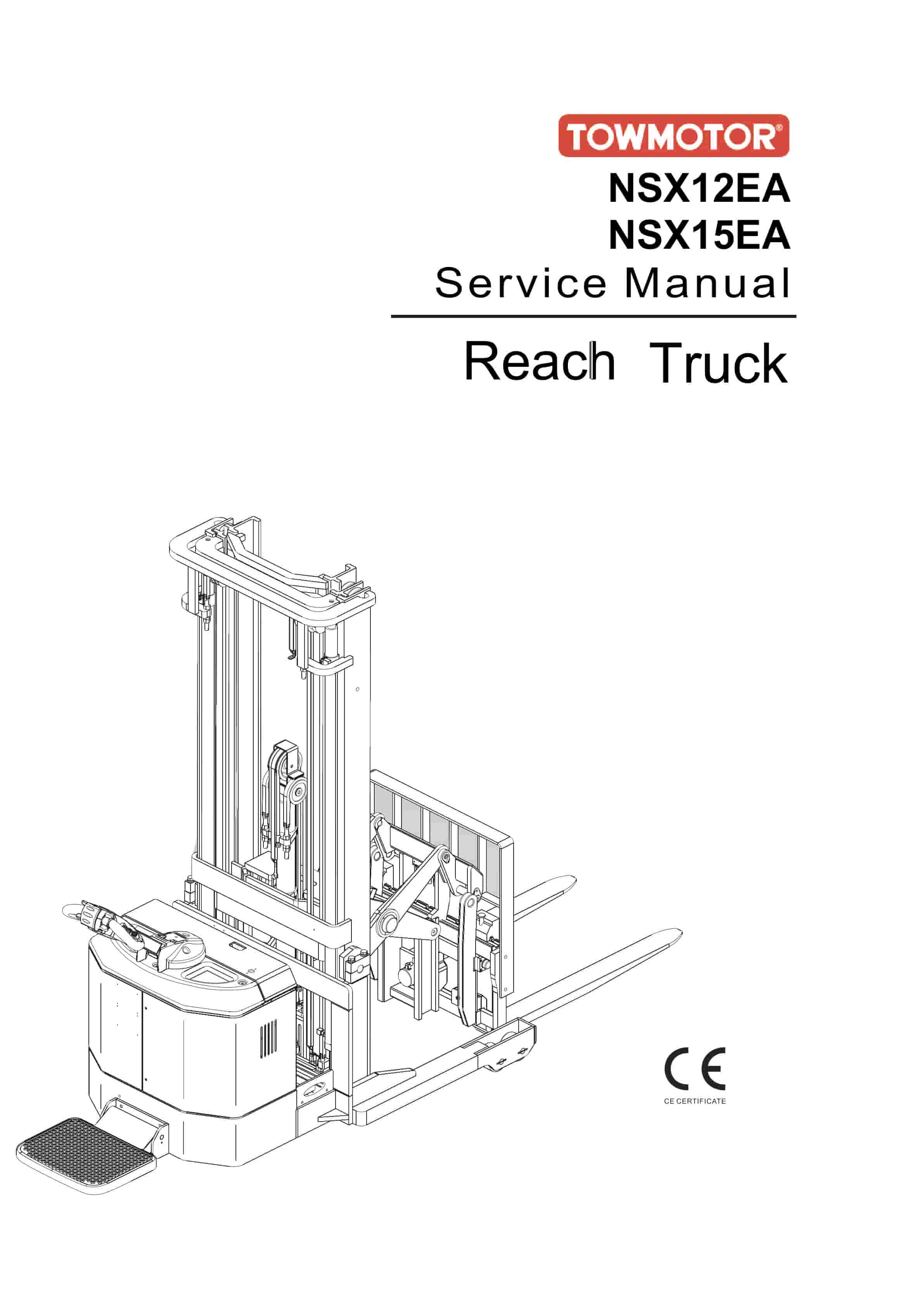 Towmotor NSX12EA, NSX15EA Reach Truck Service Manual SM-2415