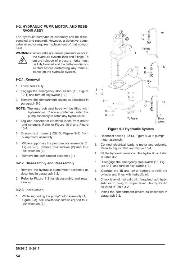 Towmotor NSX12EA, NSX15EA Reach Truck Service Manual SM-2415-4