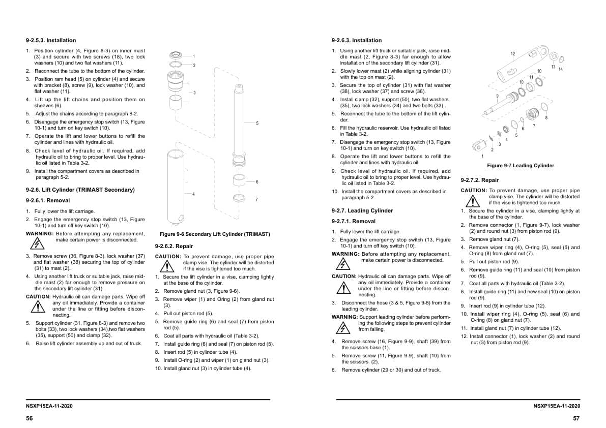 Towmotor NSXP15EA Straddle Lift Truck Service Manual 5 Towmotor NSXP15EA Straddle Lift Truck Service Manual - Image 5