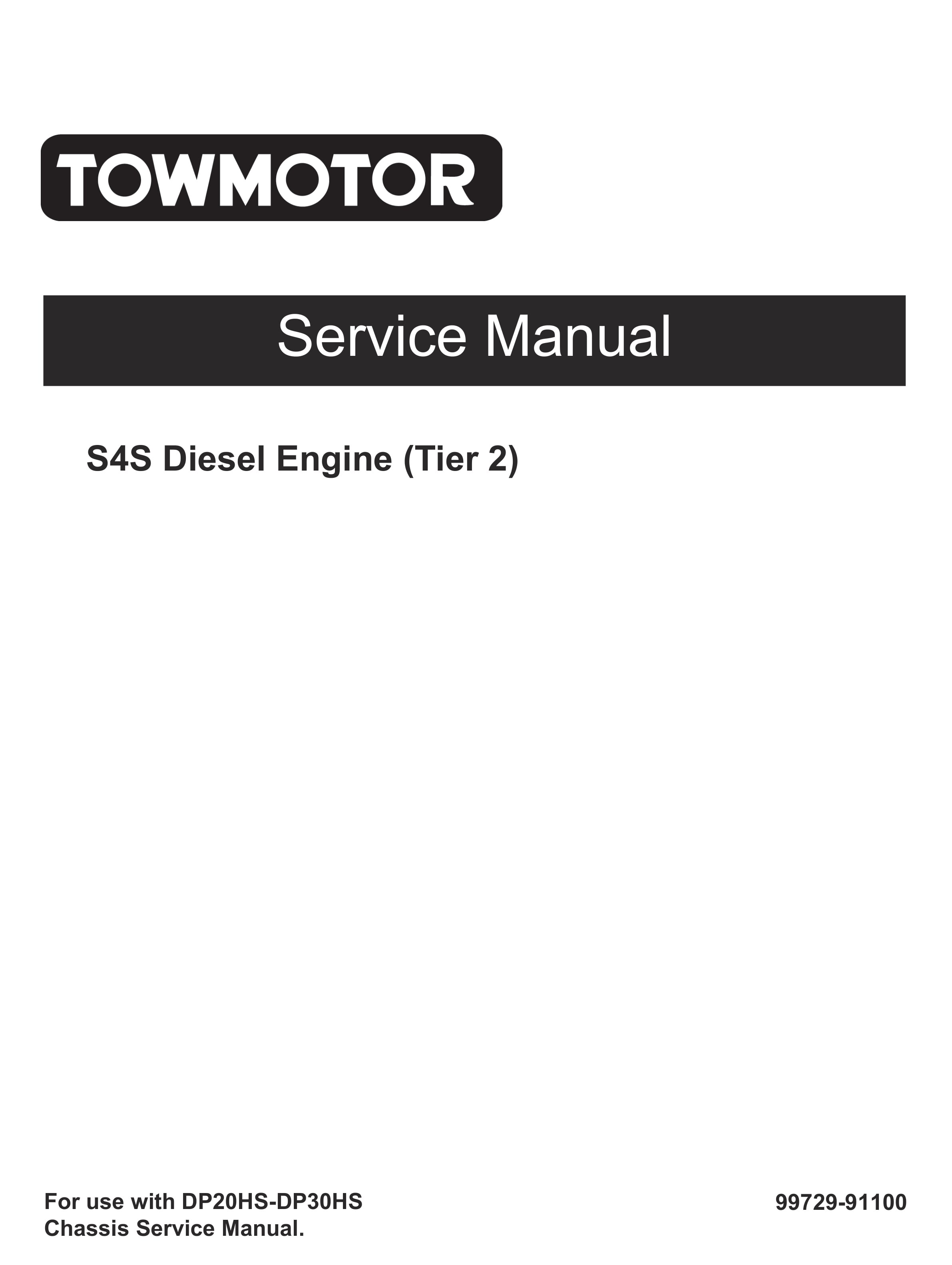 Towmotor S4S Diesel Engine (Tier 2) Service Manual 99729-91100
