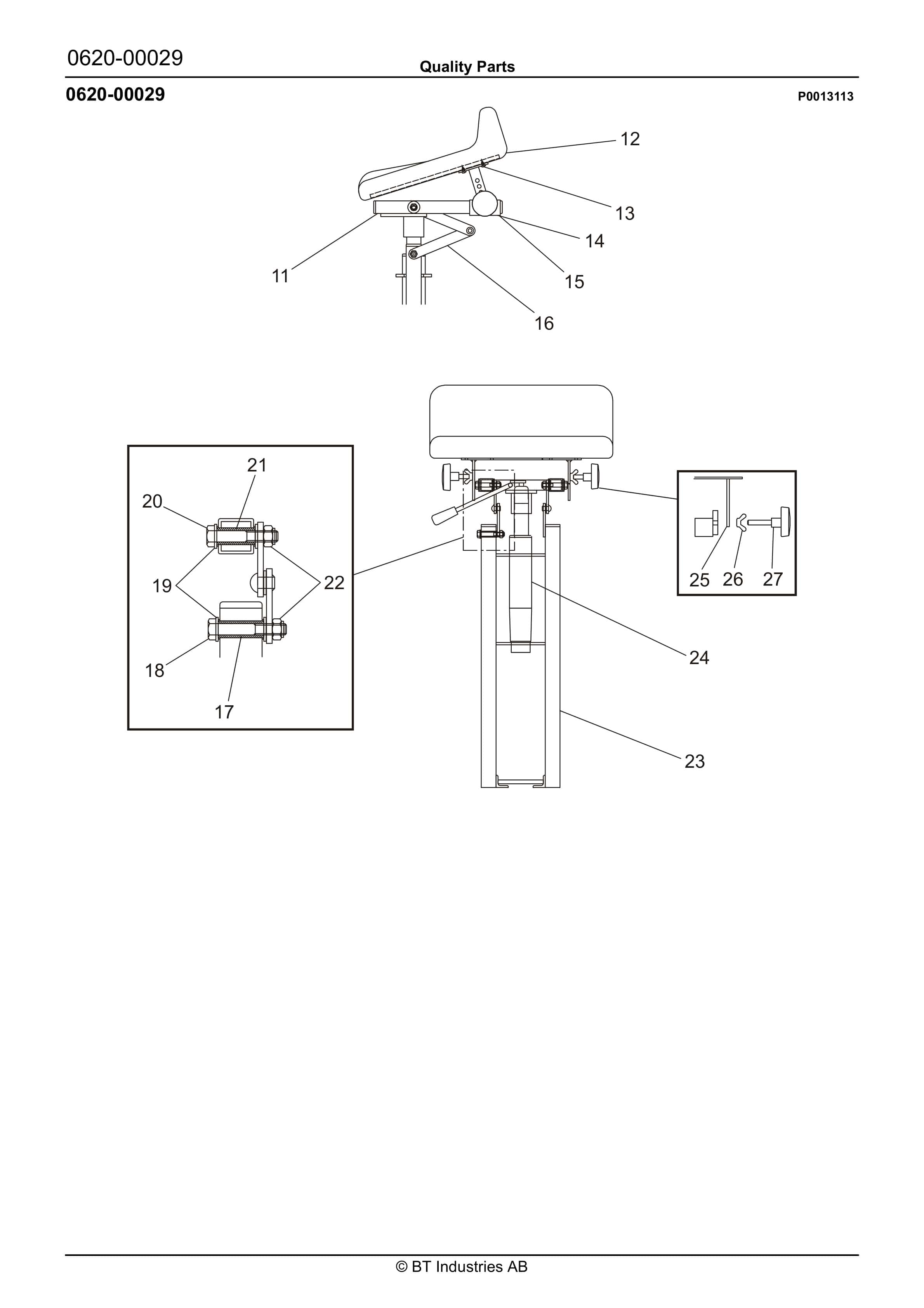 Alternative view of BT 600-TT, 602-TT, 604-TT, 608-TT, 609-TT, 610-TT, 612-TT, 620-TT Quality Parts 208538