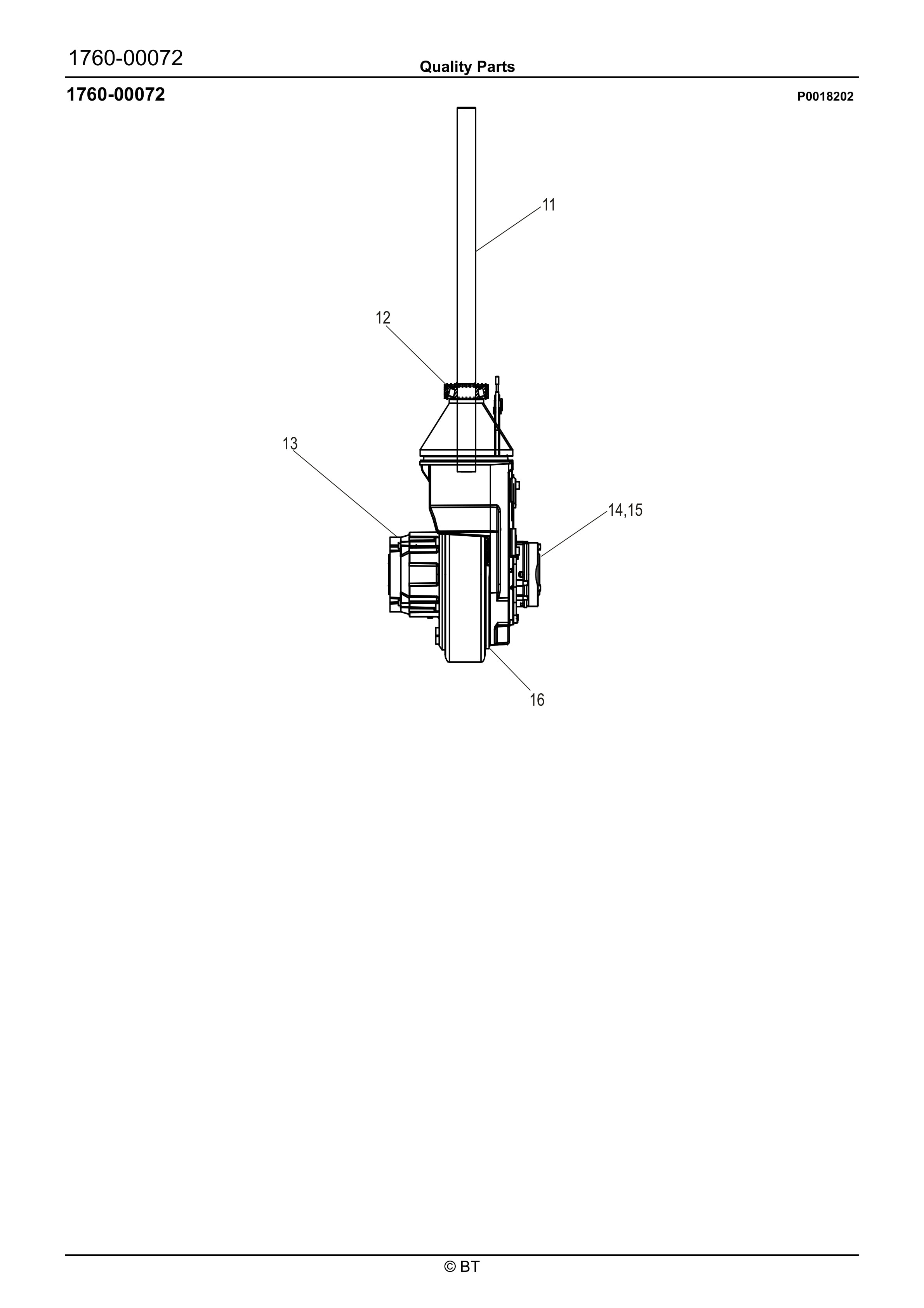 Alternative view of BT 602-TT, 608-TT, 609-TT, 610-TT, 612-TT, 620-TT Quality Parts 07904570EB
