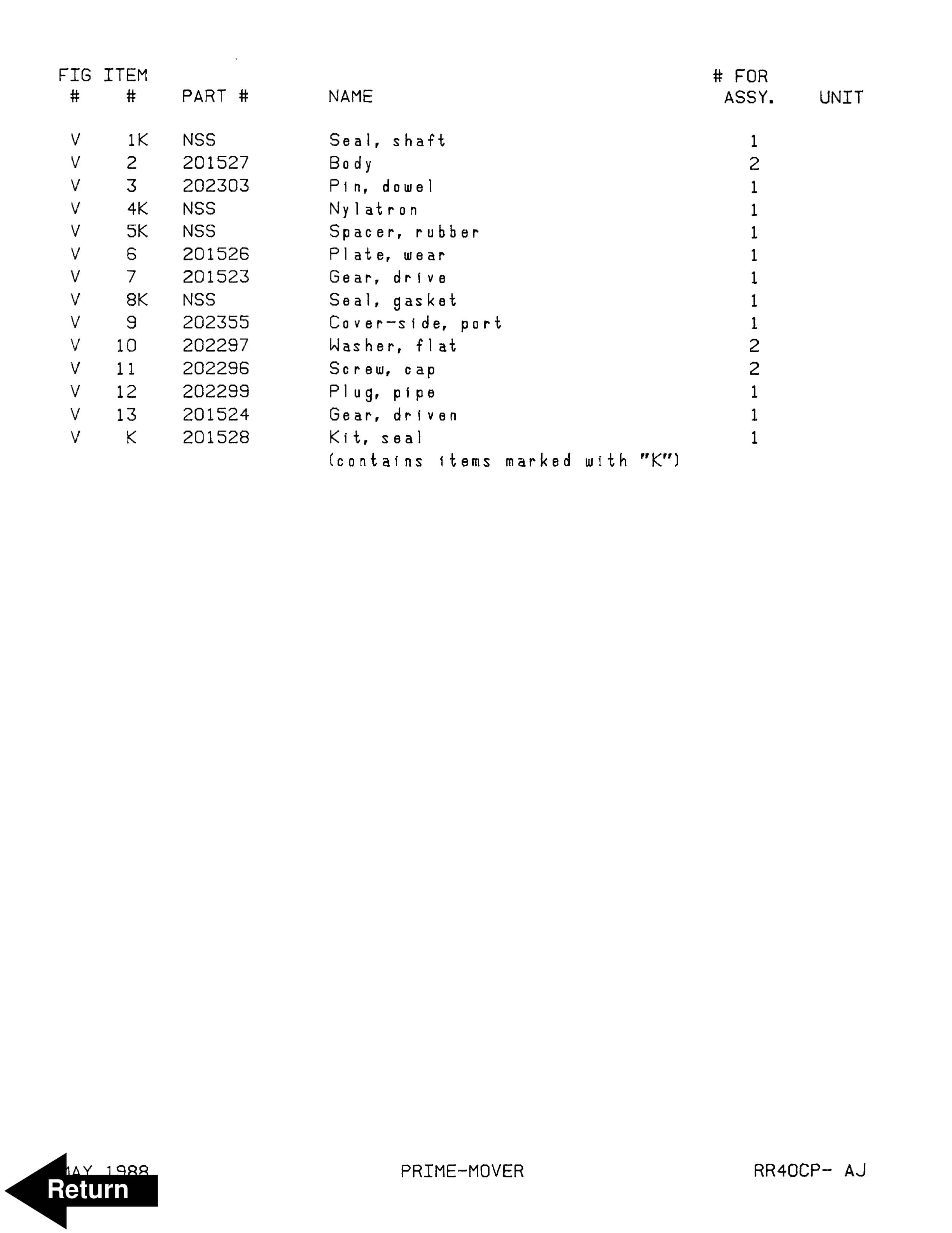 BT Appendix II For Lift Pump And Motor Assembly-4