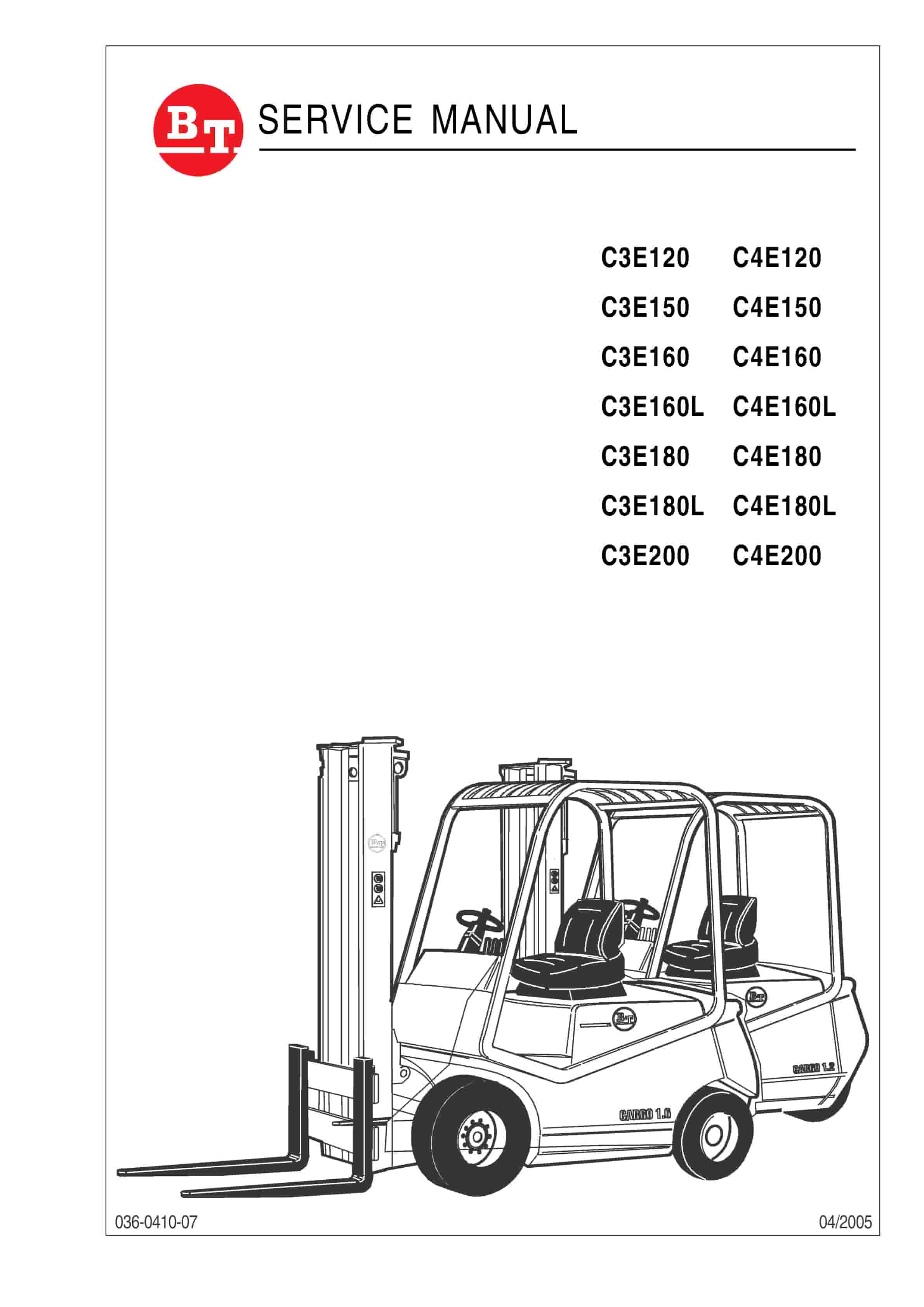 BT C3E120 to C4E200 Service Manual 036-0410-07