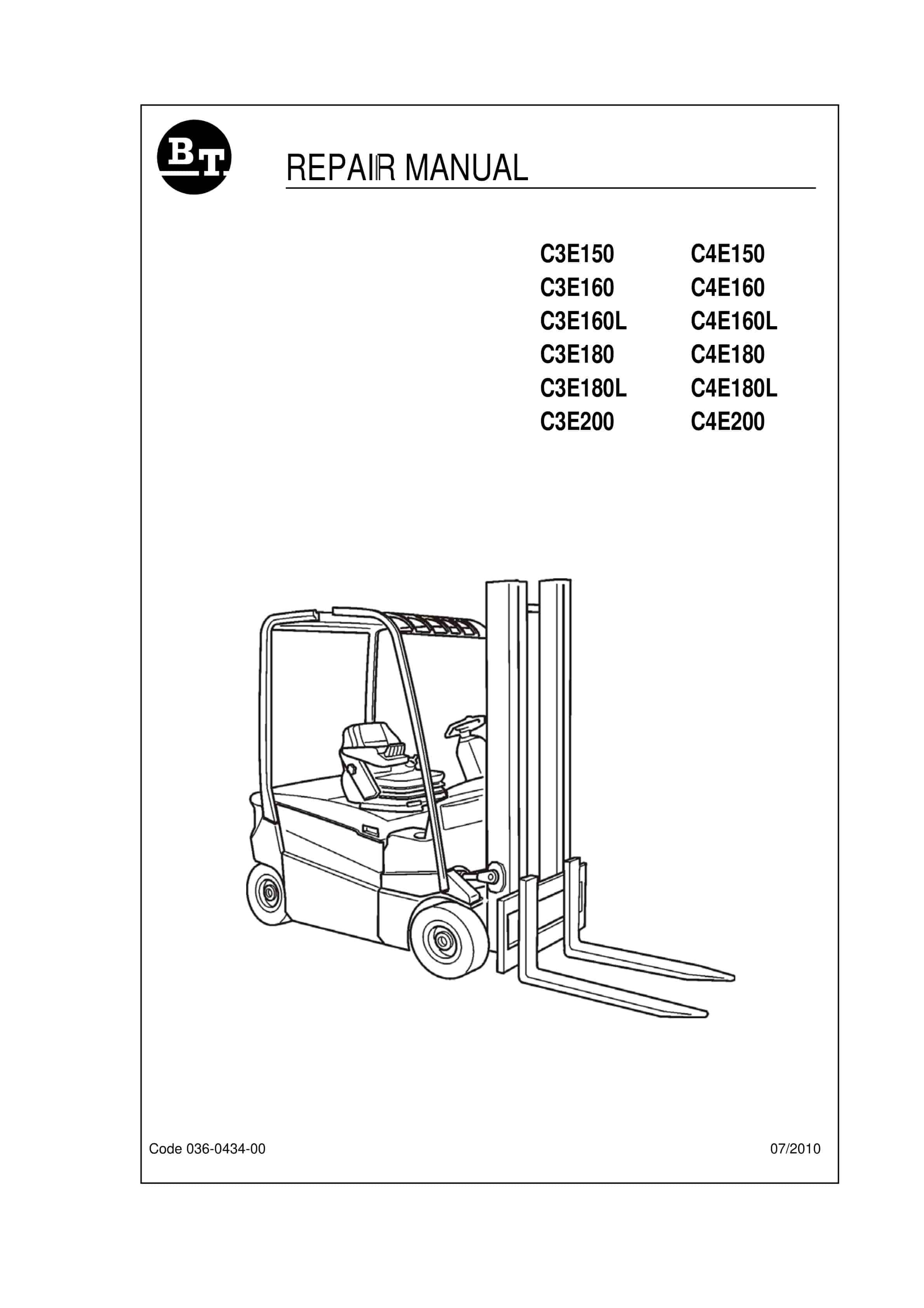 BT C3E150 to C4E200 Repair Manual 036-0434-00