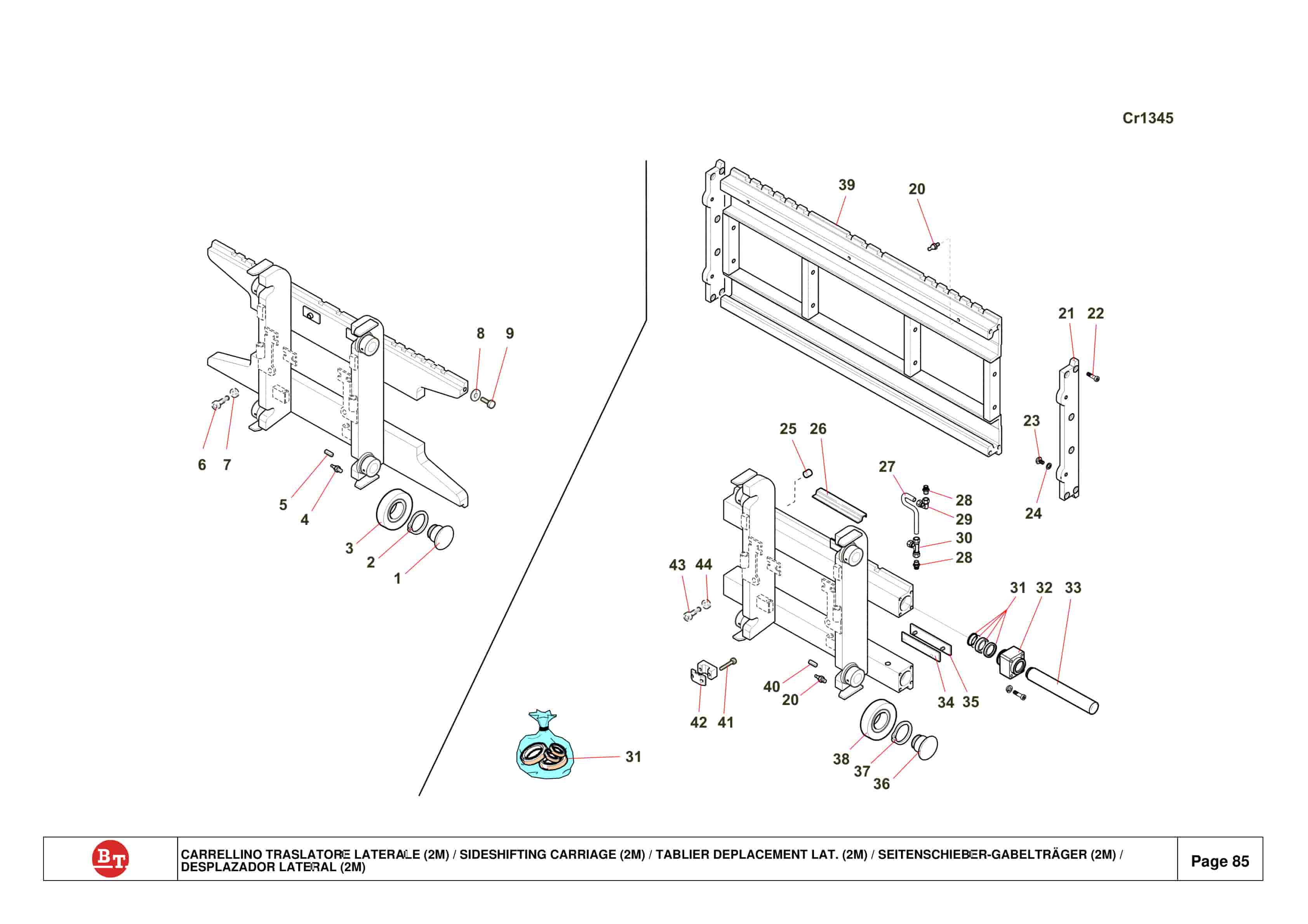 Alternative view of BT C4E 250NV Spare Parts Catalog 0350177R1-0