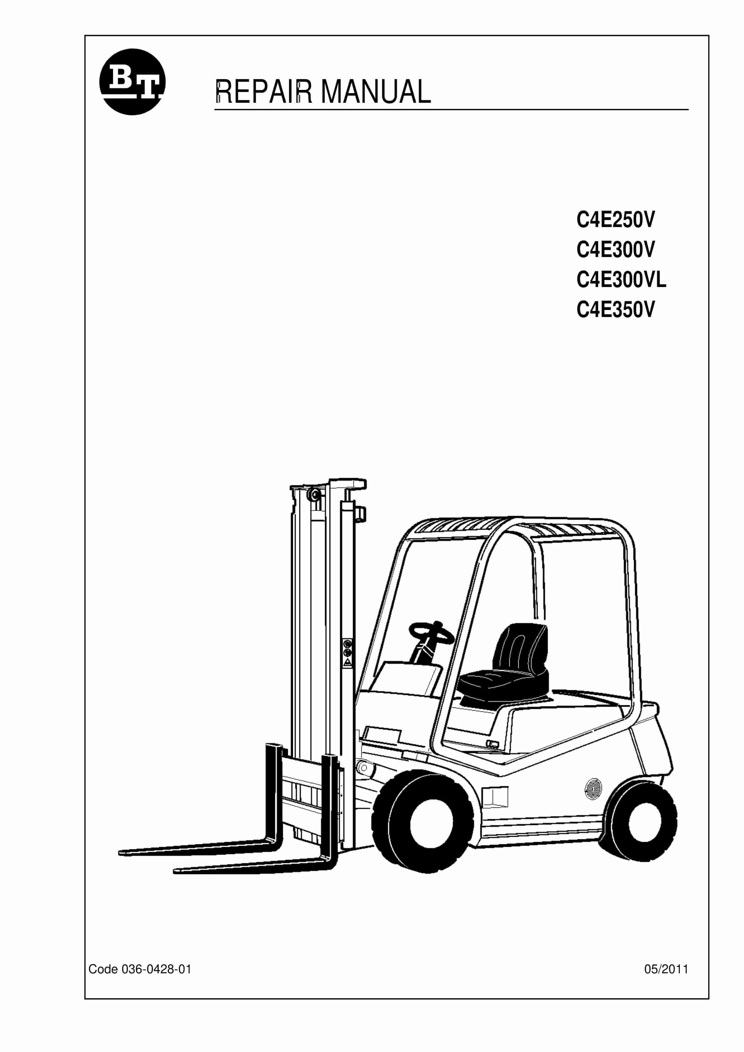 BT C4E250V, C4E300V, C4E300VL, C4E350V Repair Manual 036-0428-01