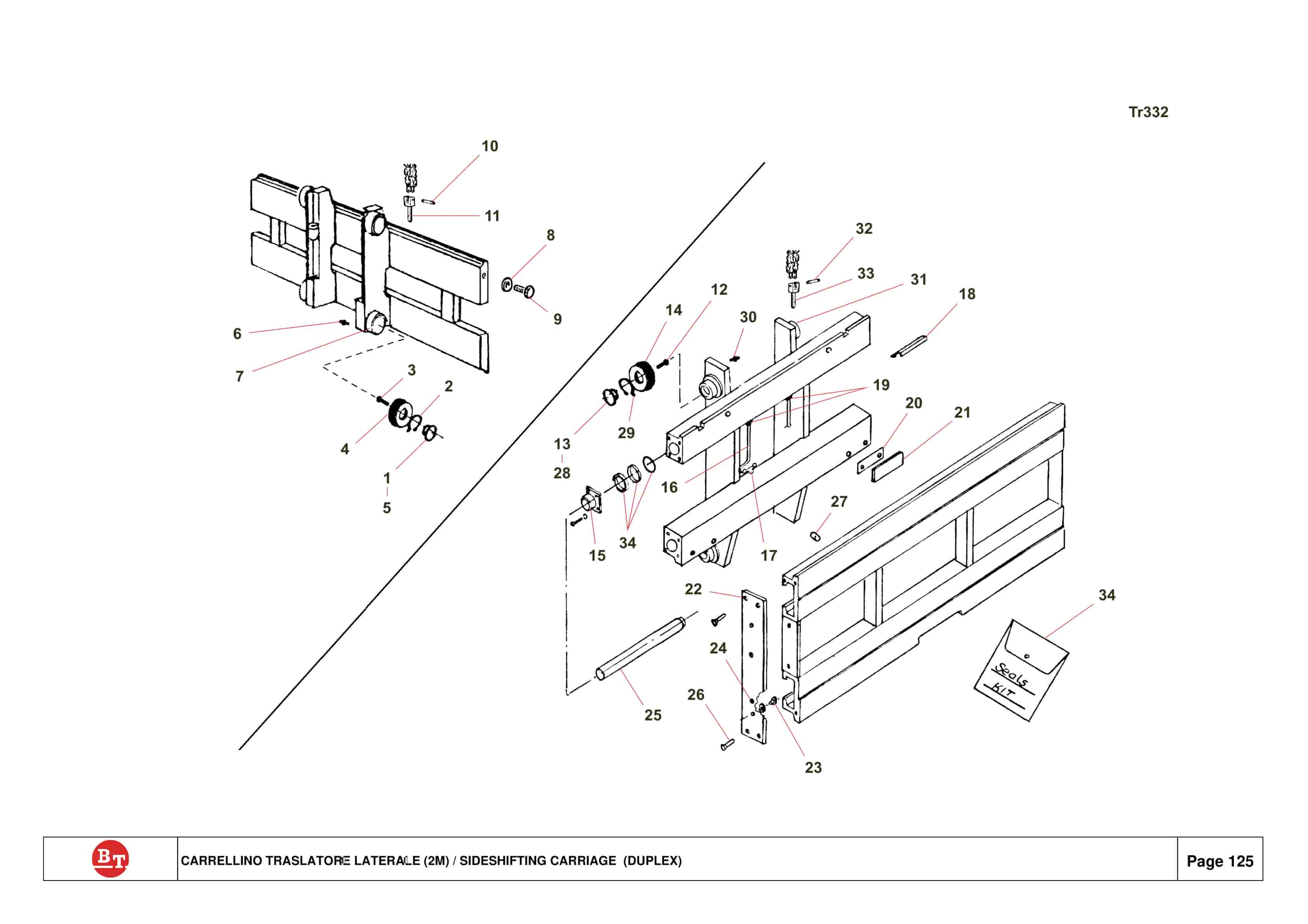 Alternative view of BT CARGO CBE 2.0F Spare Parts Catalog 0350144R1-0