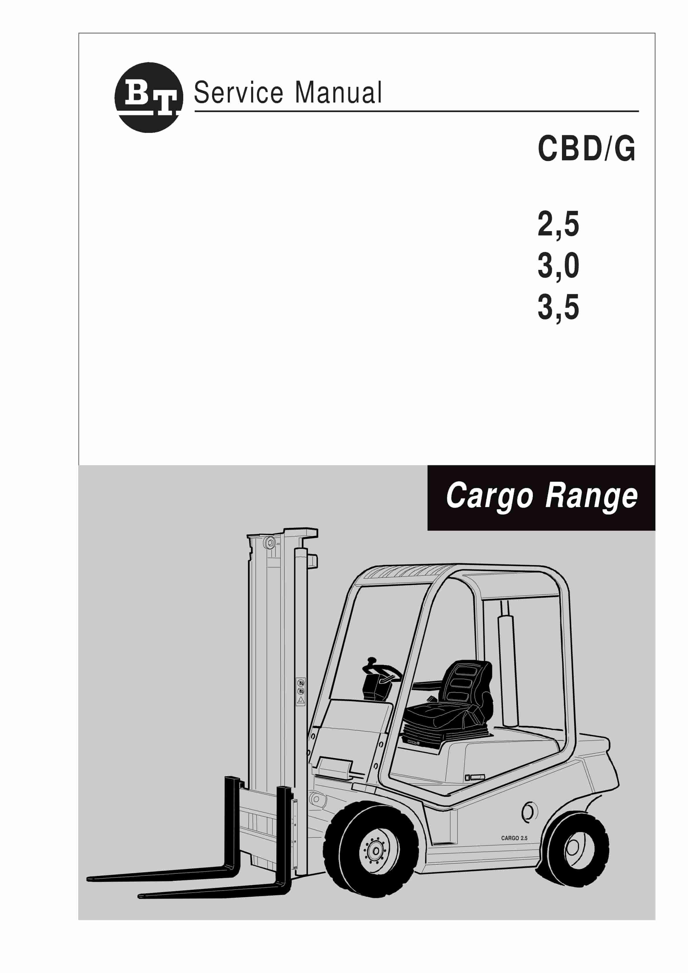 BT CBD-G 2.5, 3.0, 3.5 Service Manual 036-0405-01