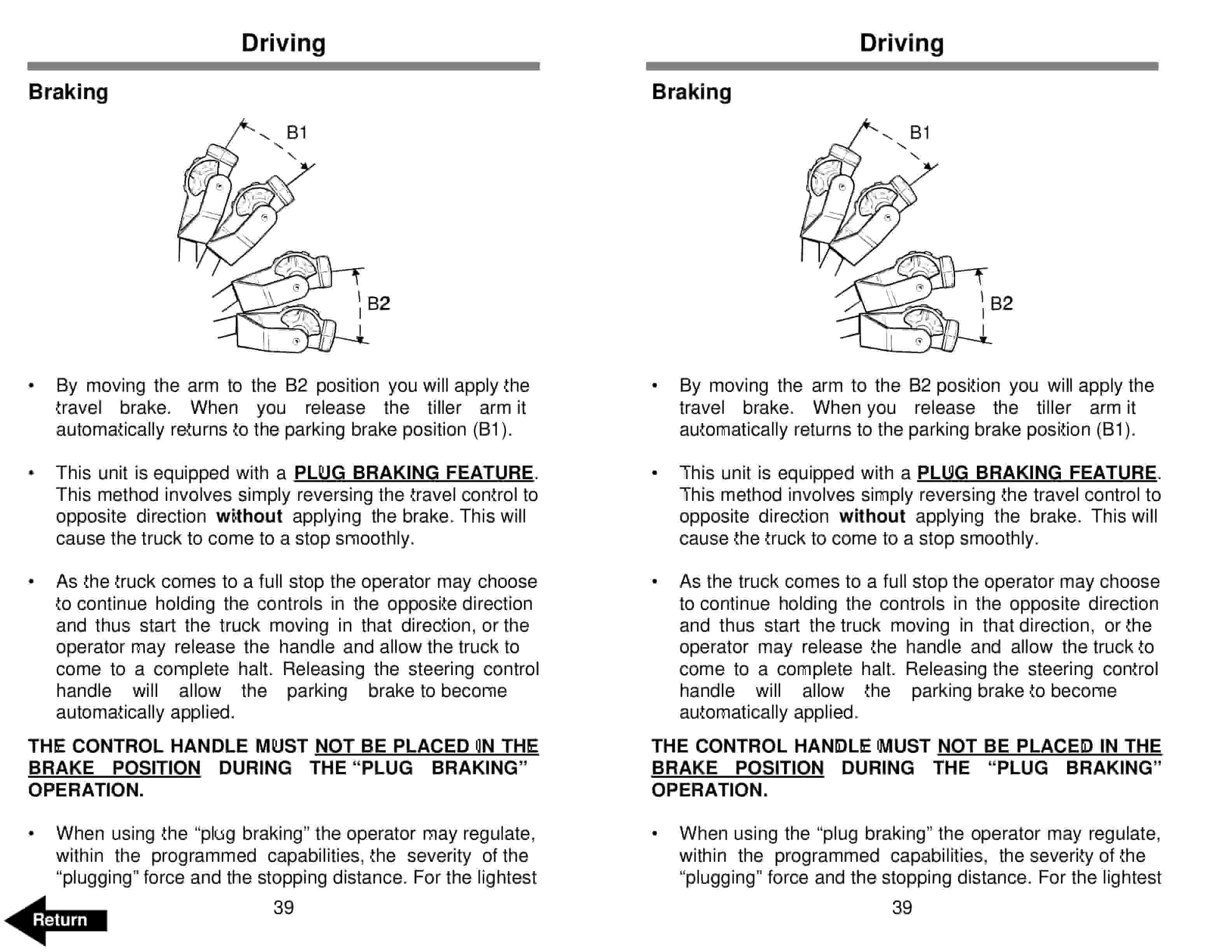 Alternative view of BT CMX Electric Center Riding Pallet Truck Operator Manual 308063-000