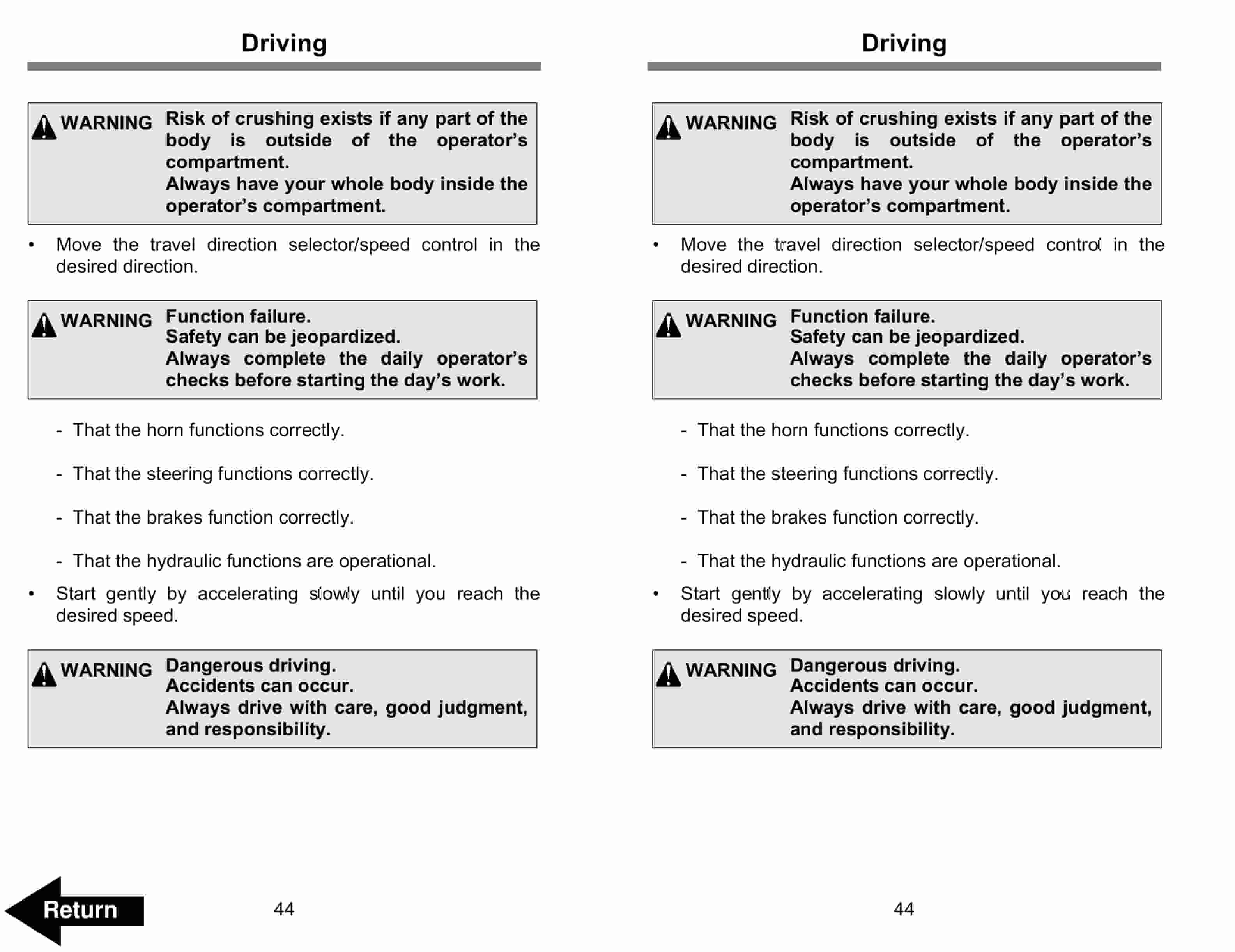 Alternative view of BT CMX60, CMX80 Electric Center Riding Pallet Truck Operator Manual 302823-005