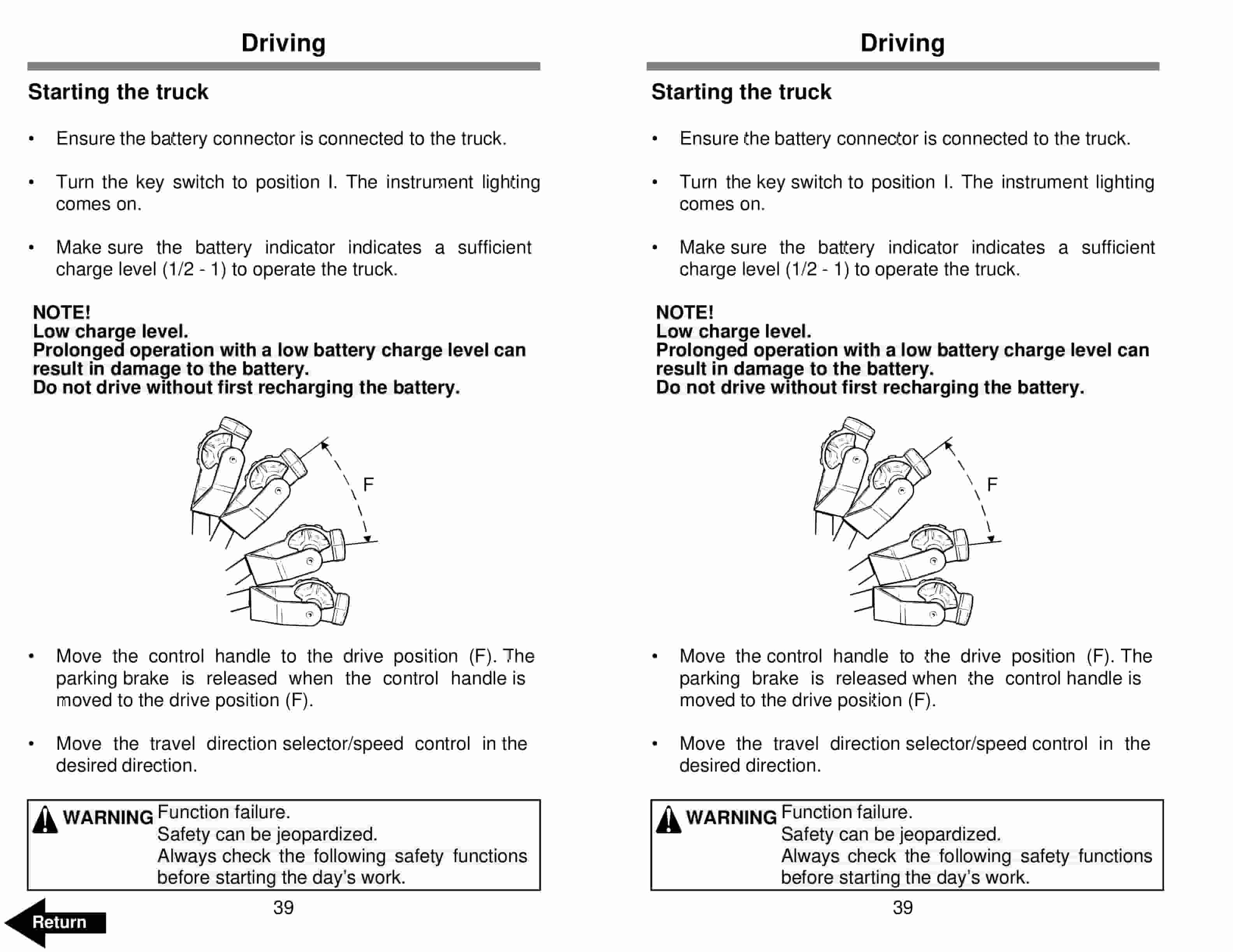 Alternative view of BT CSX Electric Counter Balanced Stacker Truck Operator Manual 304953-000