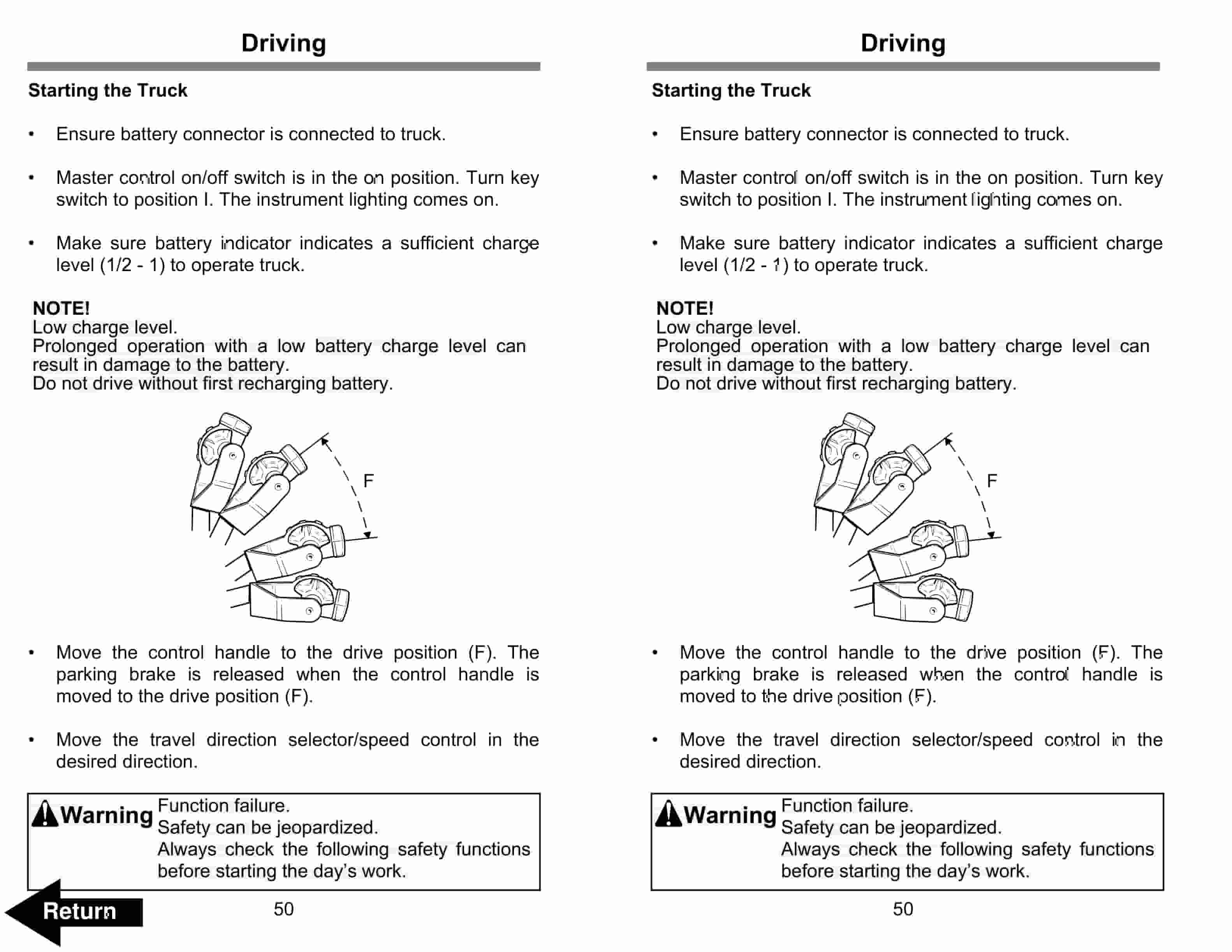 Alternative view of BT CSX Electric Counter Balanced Stacker Truck Operator Manual 304953-001