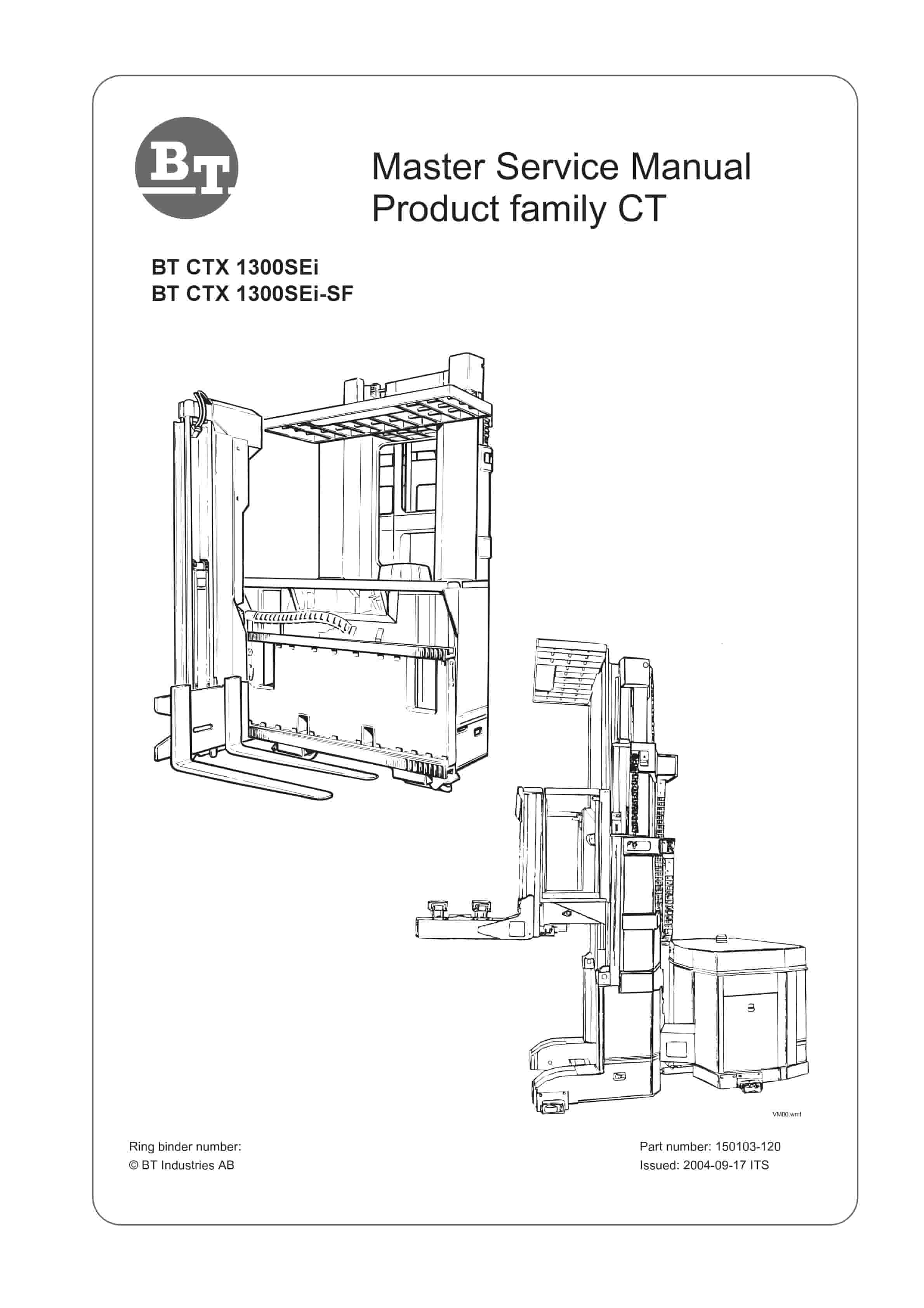 BT CTX 1300SEi, CTX 1300SEi SF Service Manual 150103-120