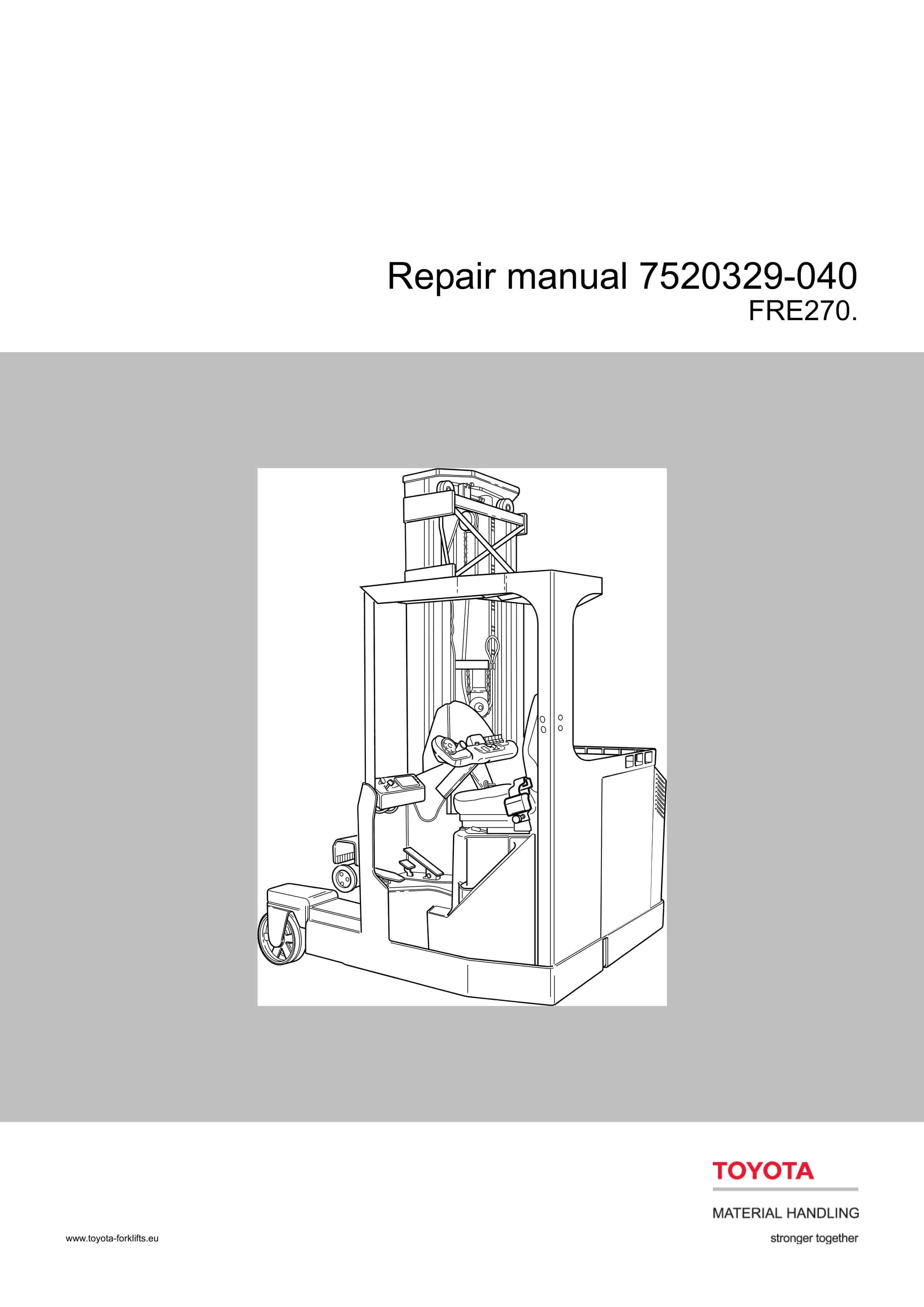BT FRE270 Repair Manual 7520329-040