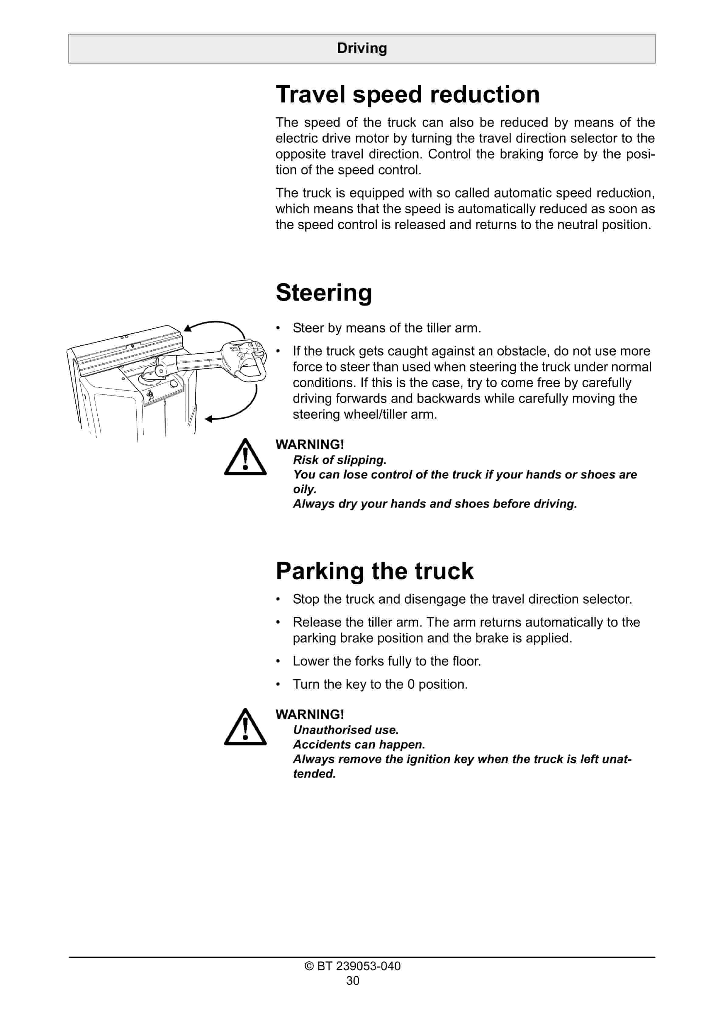 Alternative view of BT HWE100S Operator Manual 239053-040