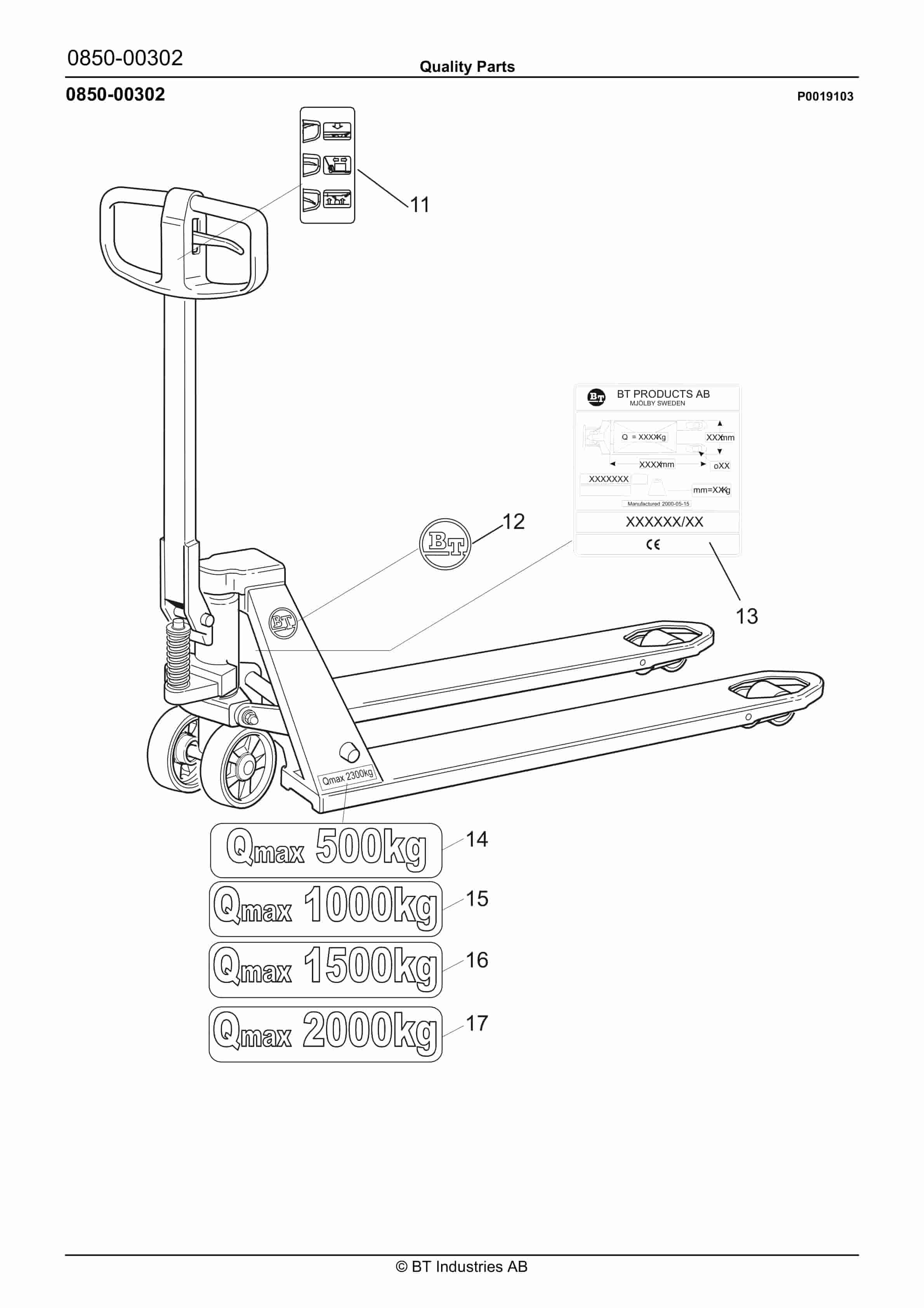 BT L20 UST, L20 ST Quality Parts 213023-2