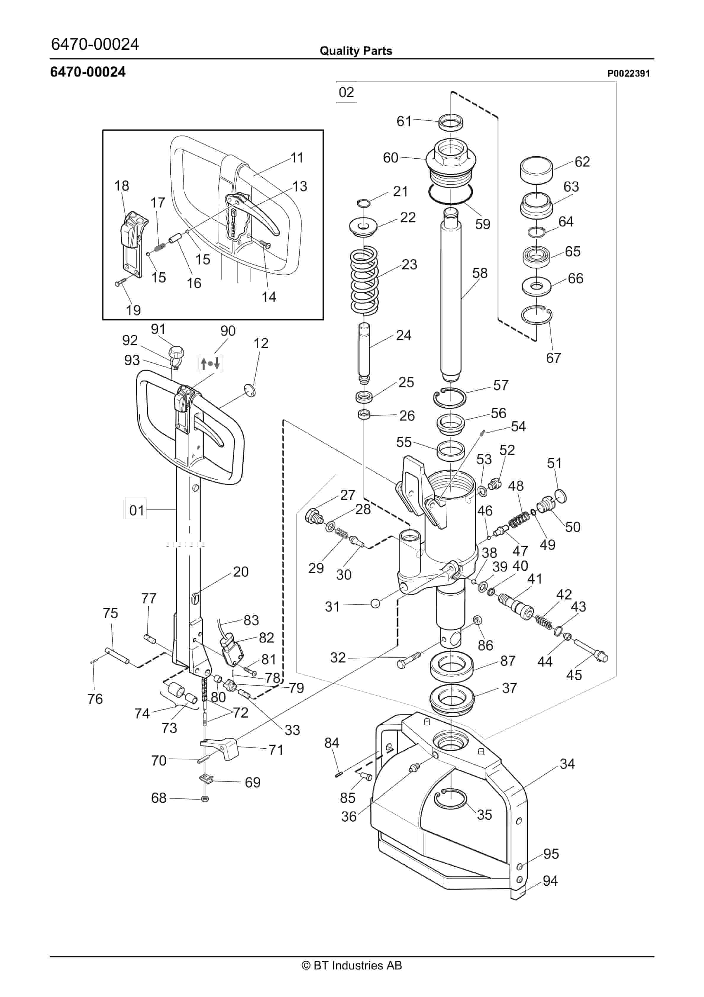 BT LHT100, LHT100U Quality Parts 223050-3