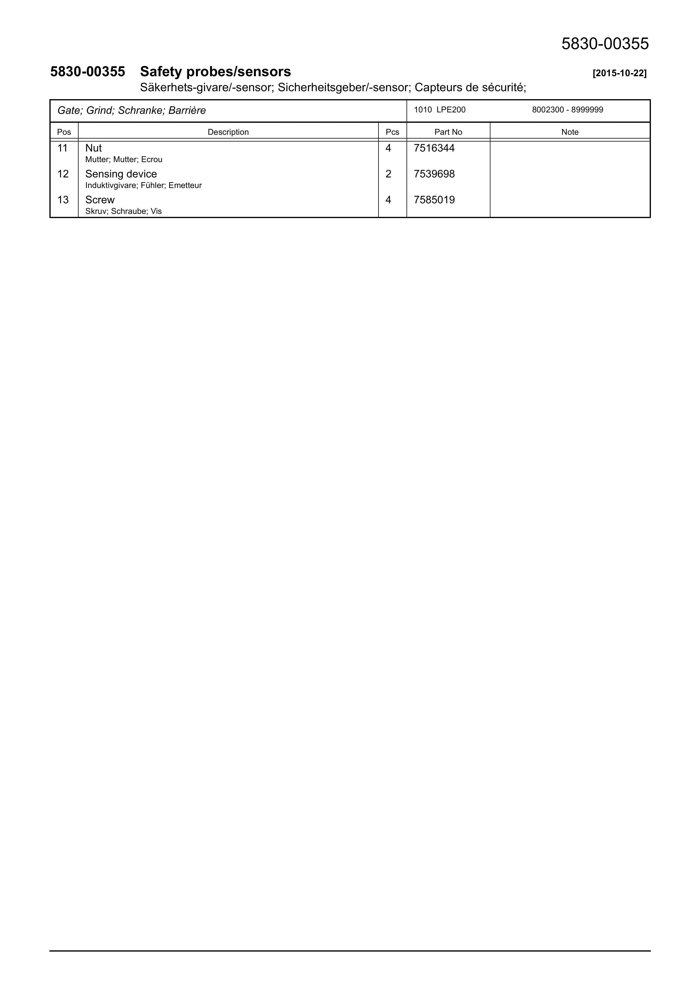 BT LPE200 Quality Parts 7588207-5