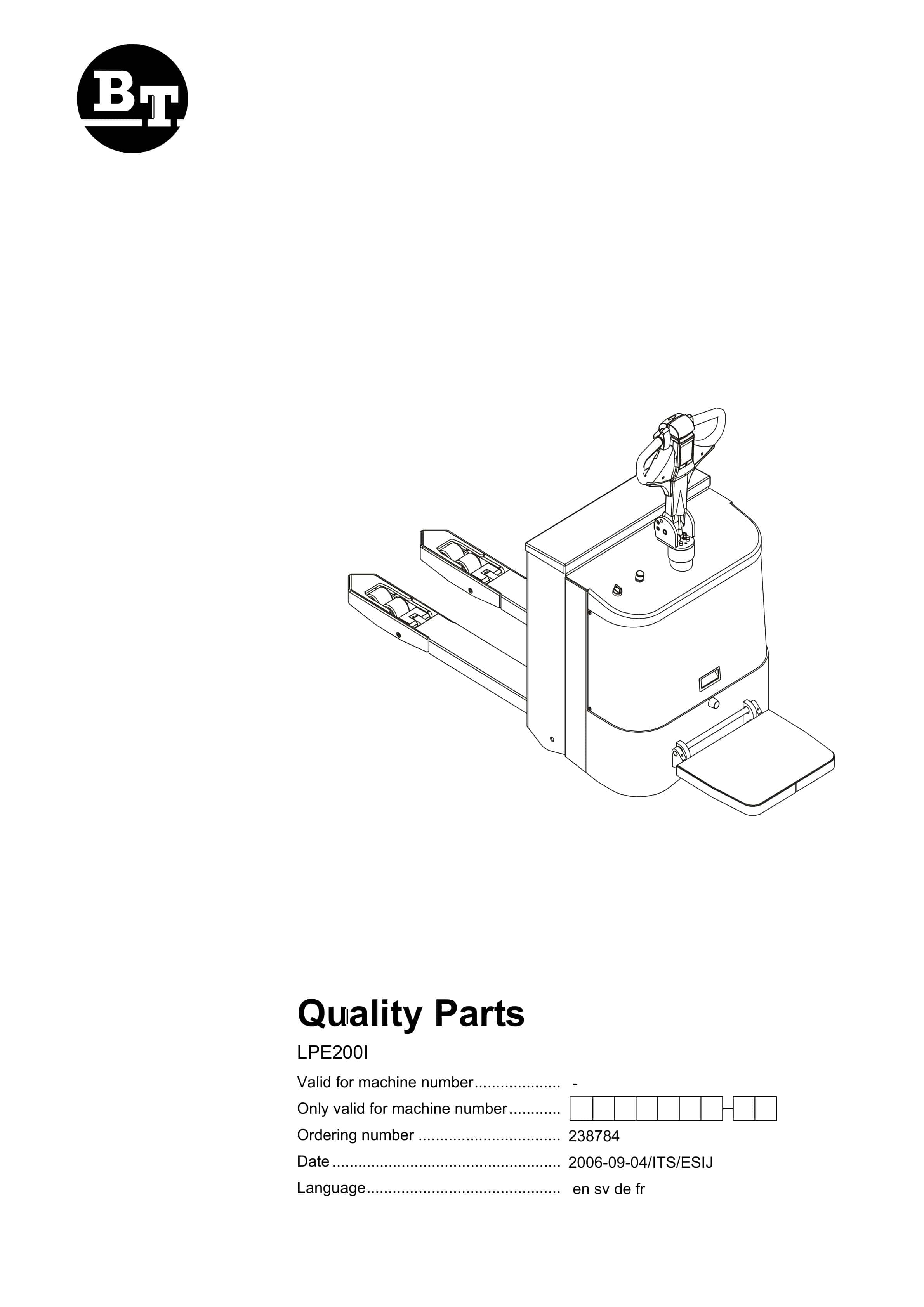 BT LPE200I Quality Parts 238784