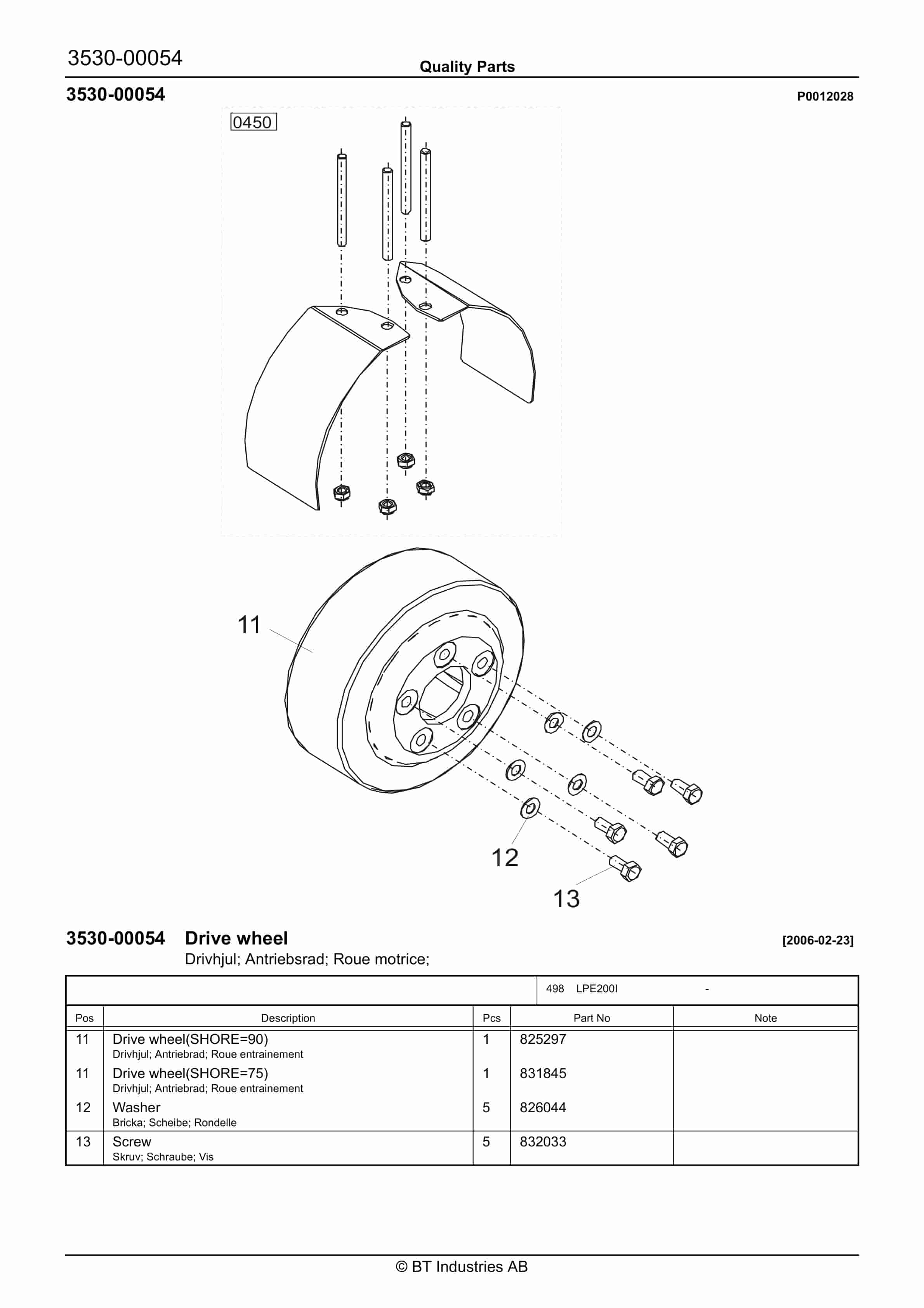 Alternative view of BT LPE200I Quality Parts 238784