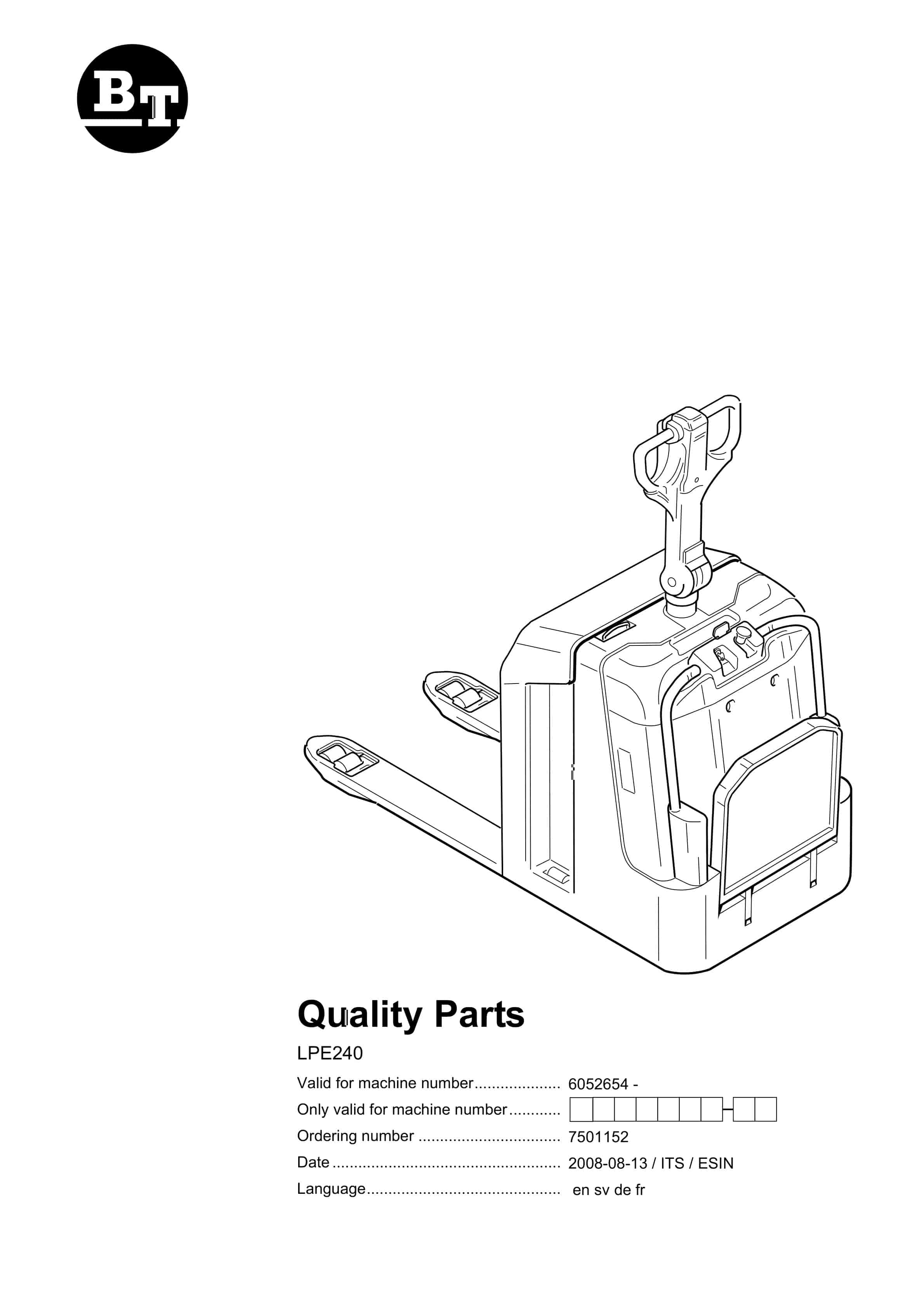 BT LPE240 Quality Parts 7501152