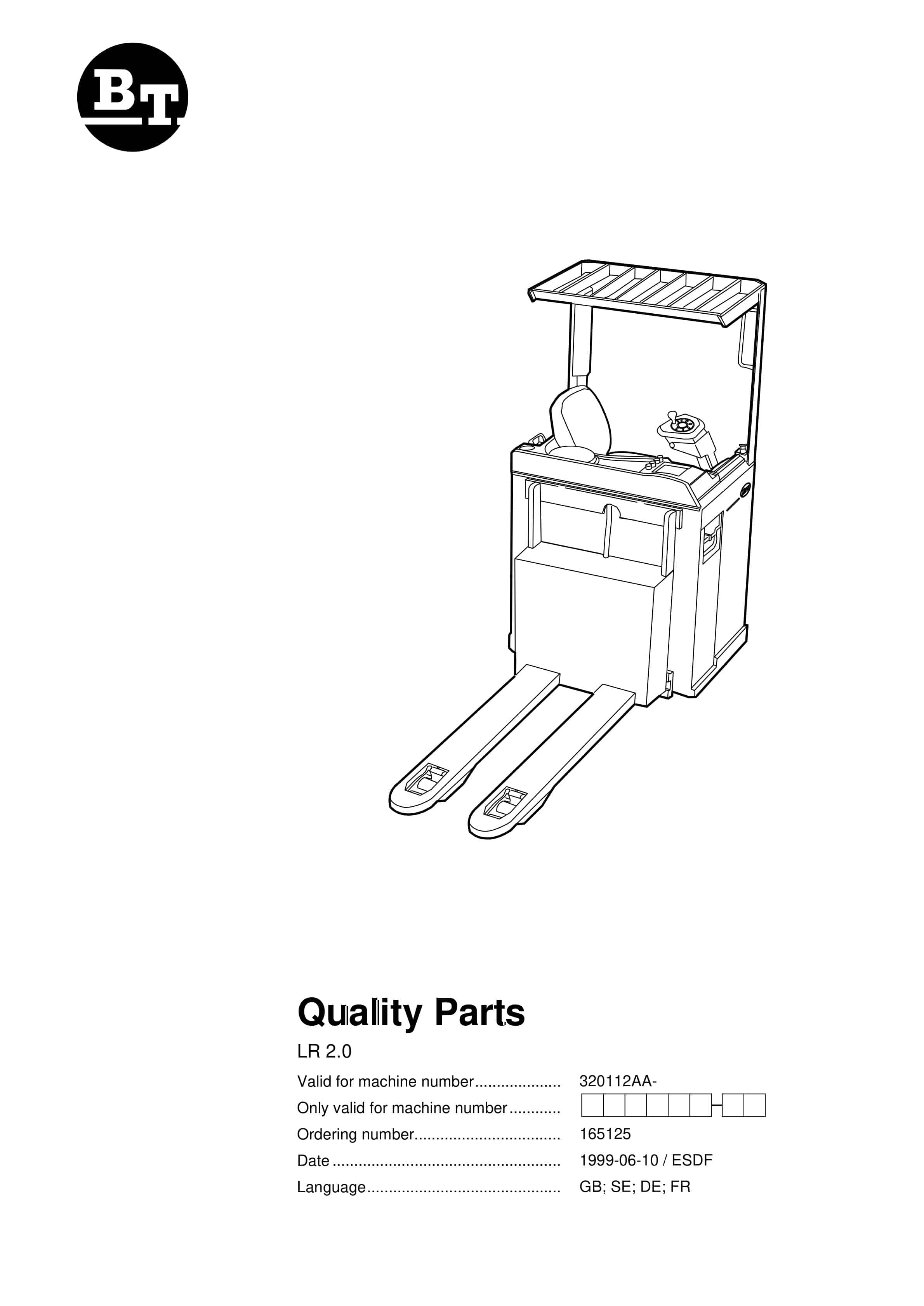 BT LR 2.0 Quality Parts 165125