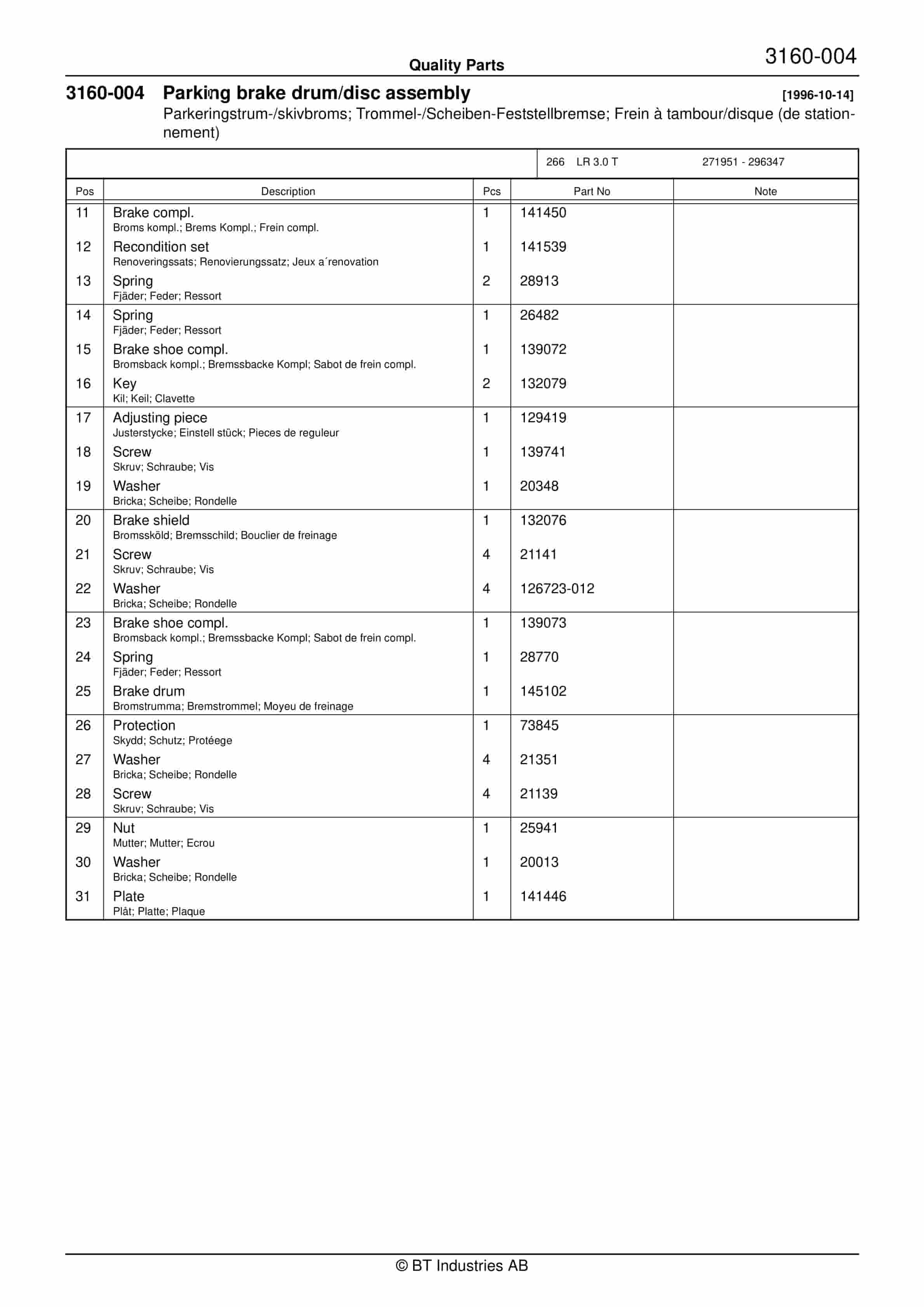 Alternative view of BT LR 3.0 T Quality Parts 185429