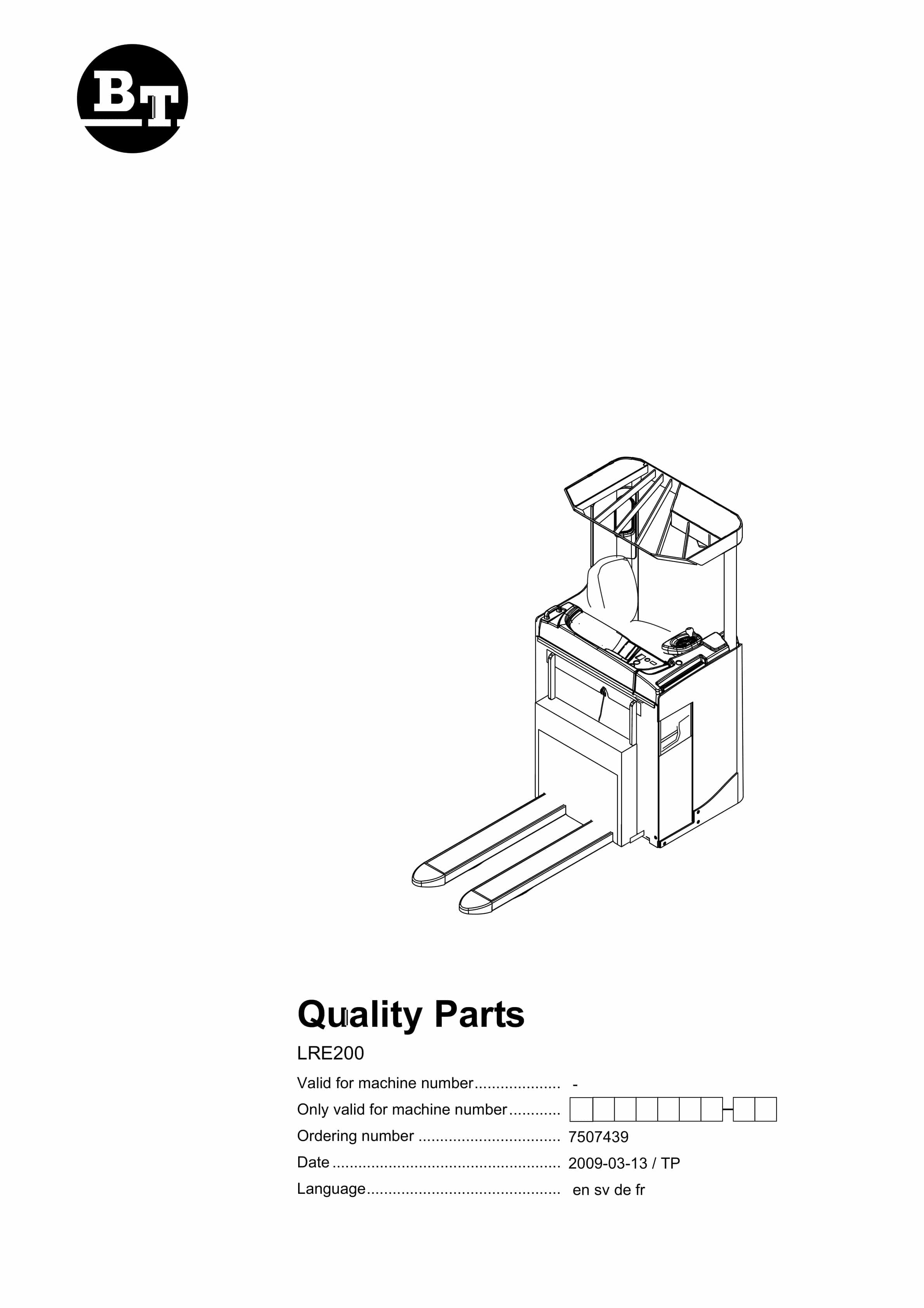 BT LRE200 Quality Parts 7507439