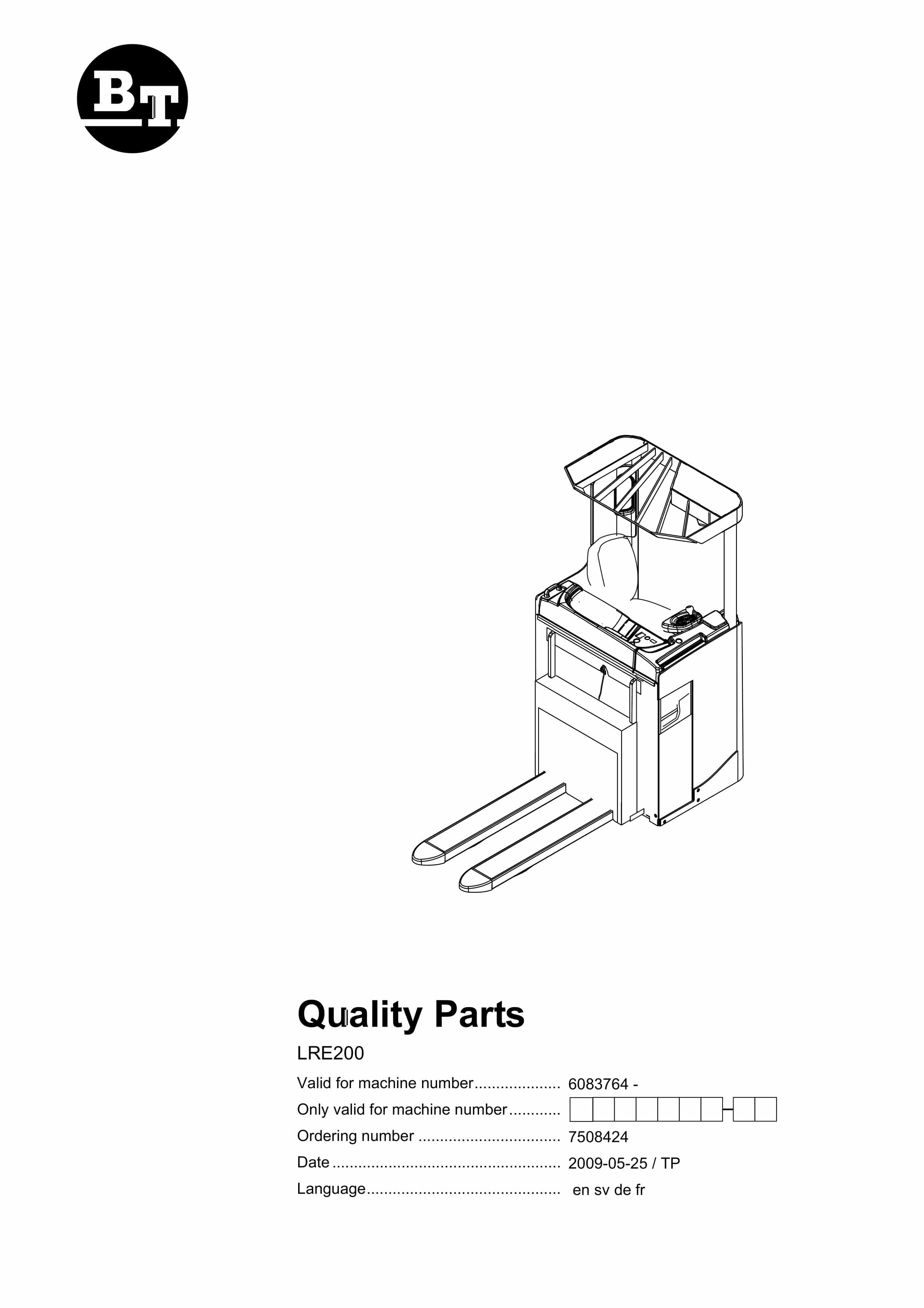 BT LRE200 Quality Parts 7508424