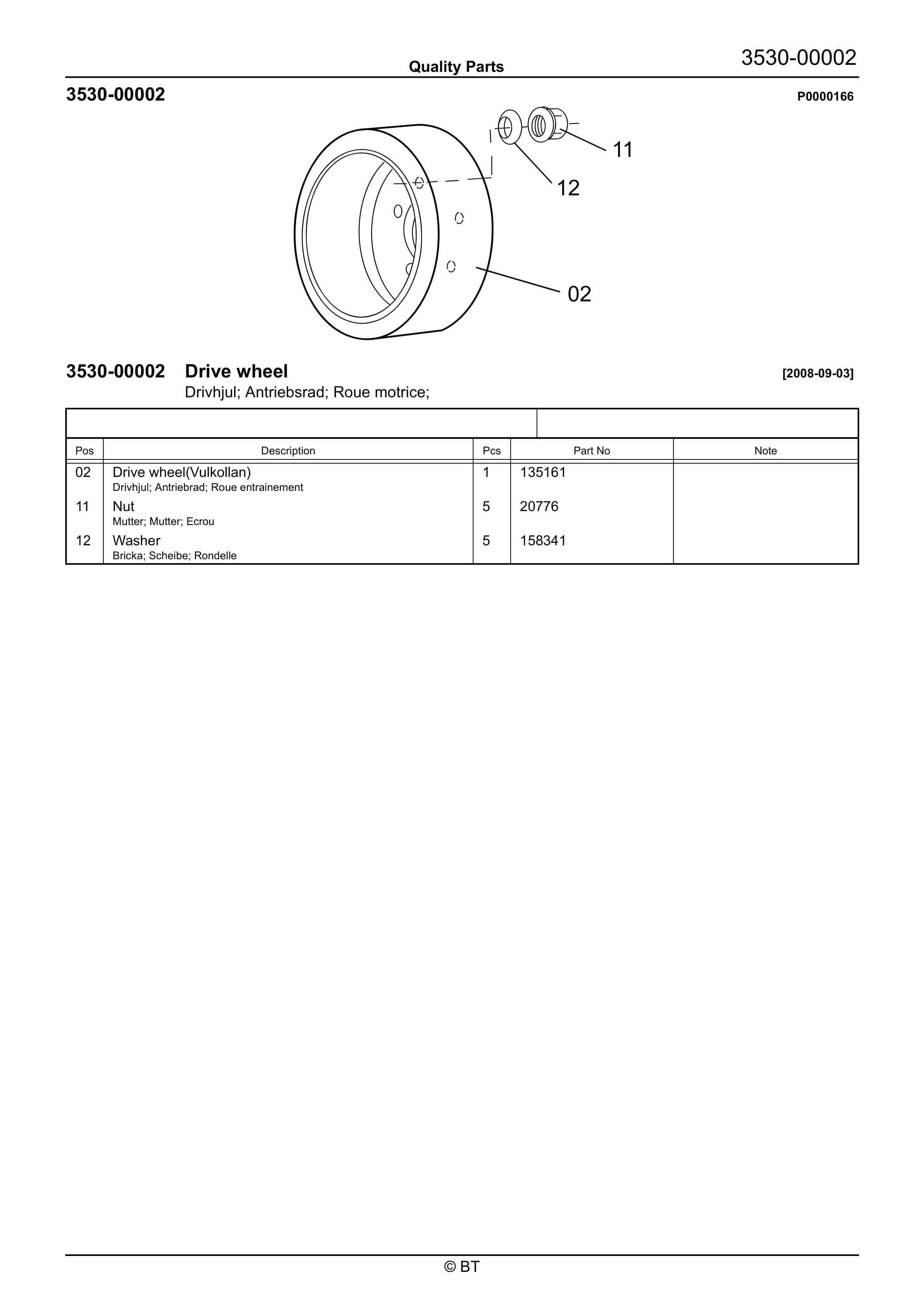 Alternative view of BT LRE200 Quality Parts 7508761