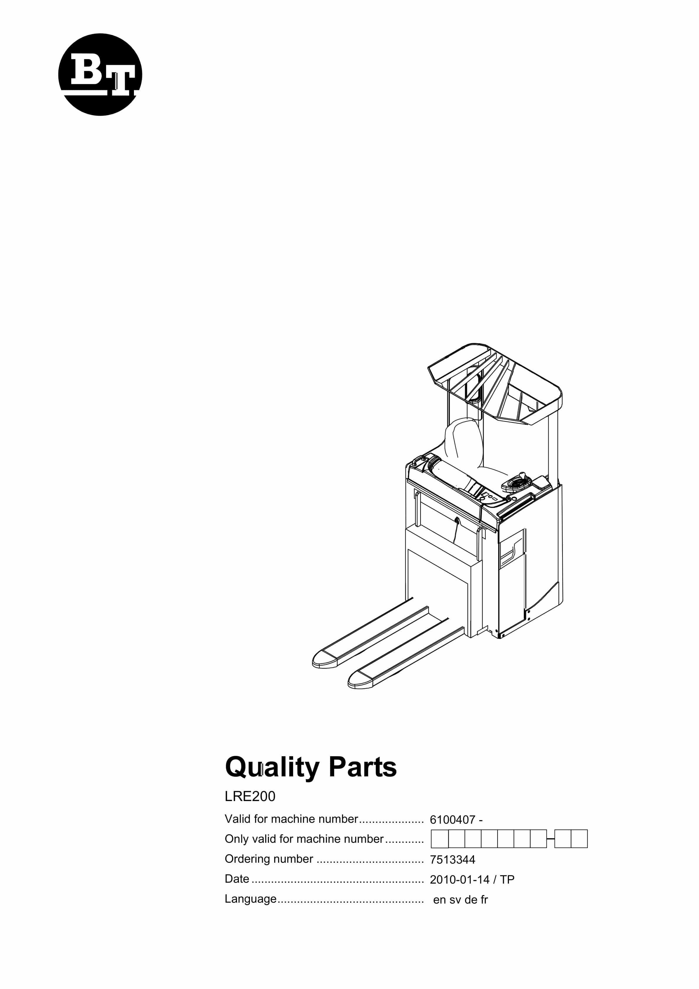 BT LRE200 Quality Parts 7513344