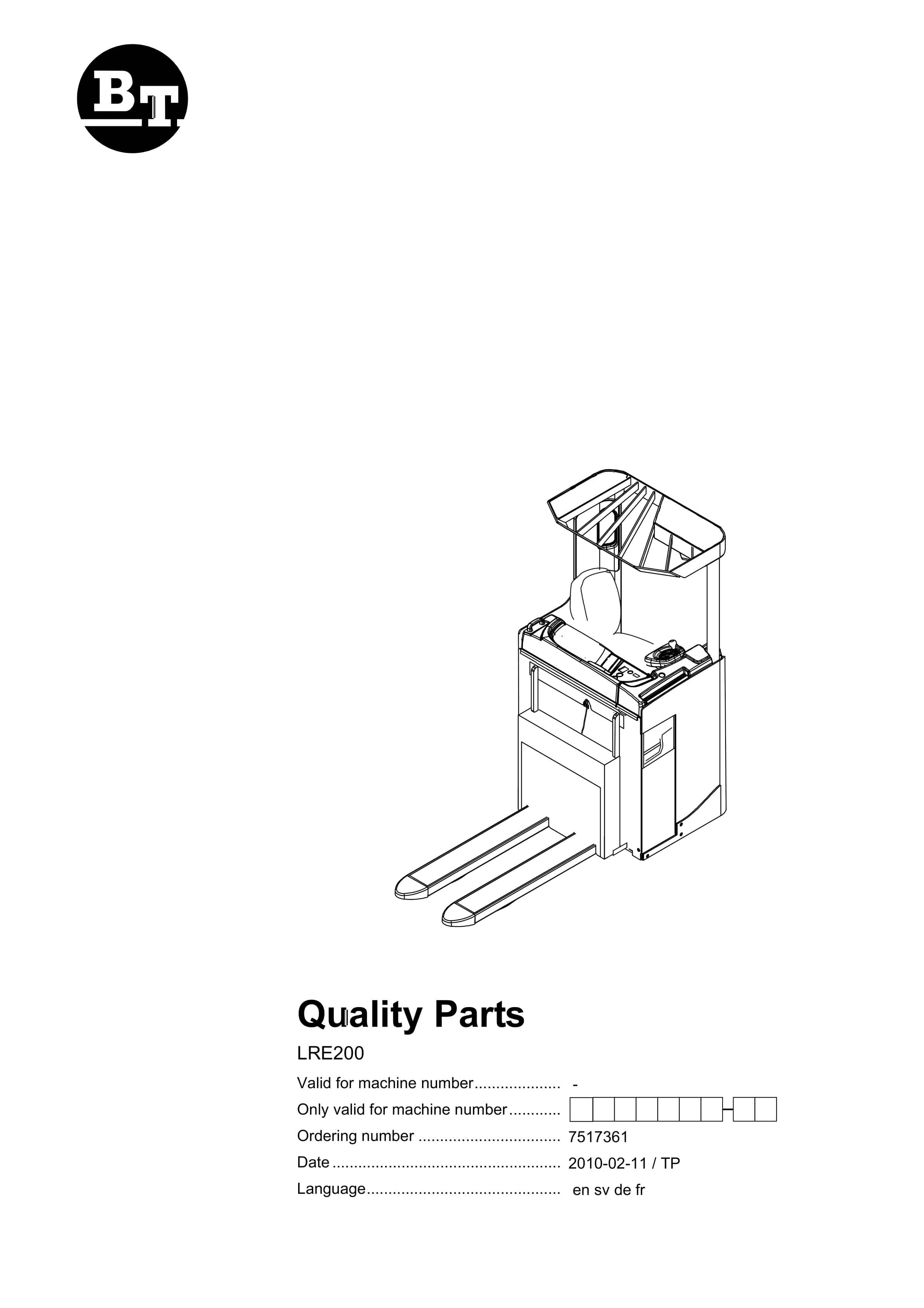 BT LRE200 Quality Parts 7517361