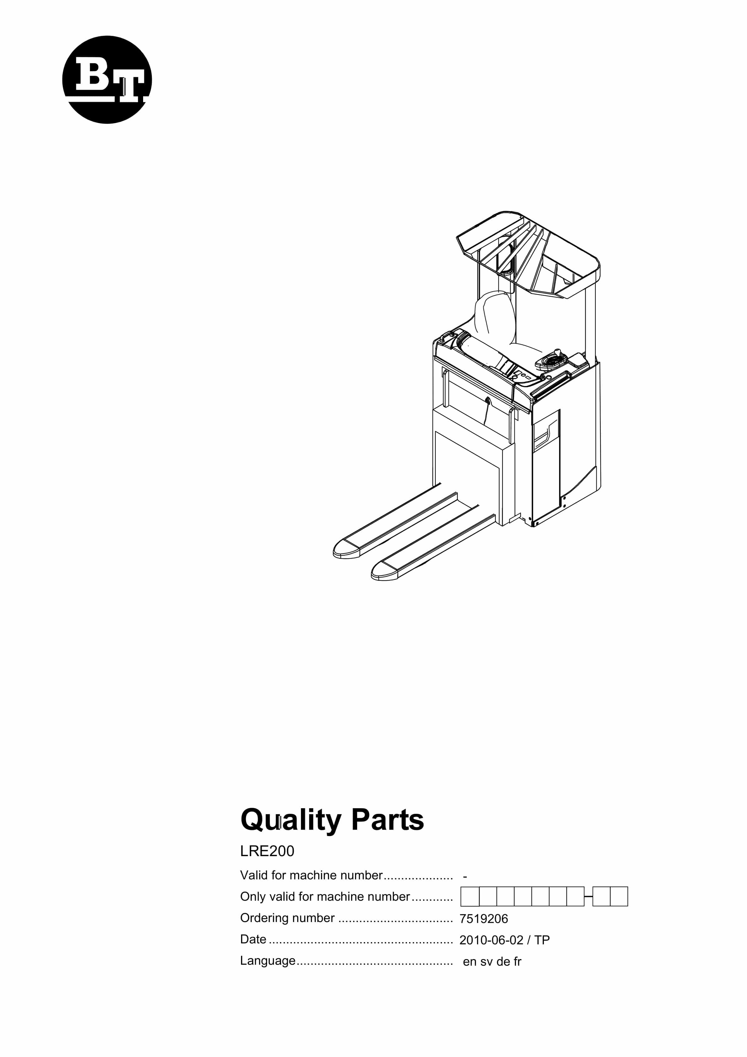 BT LRE200 Quality Parts 7519206