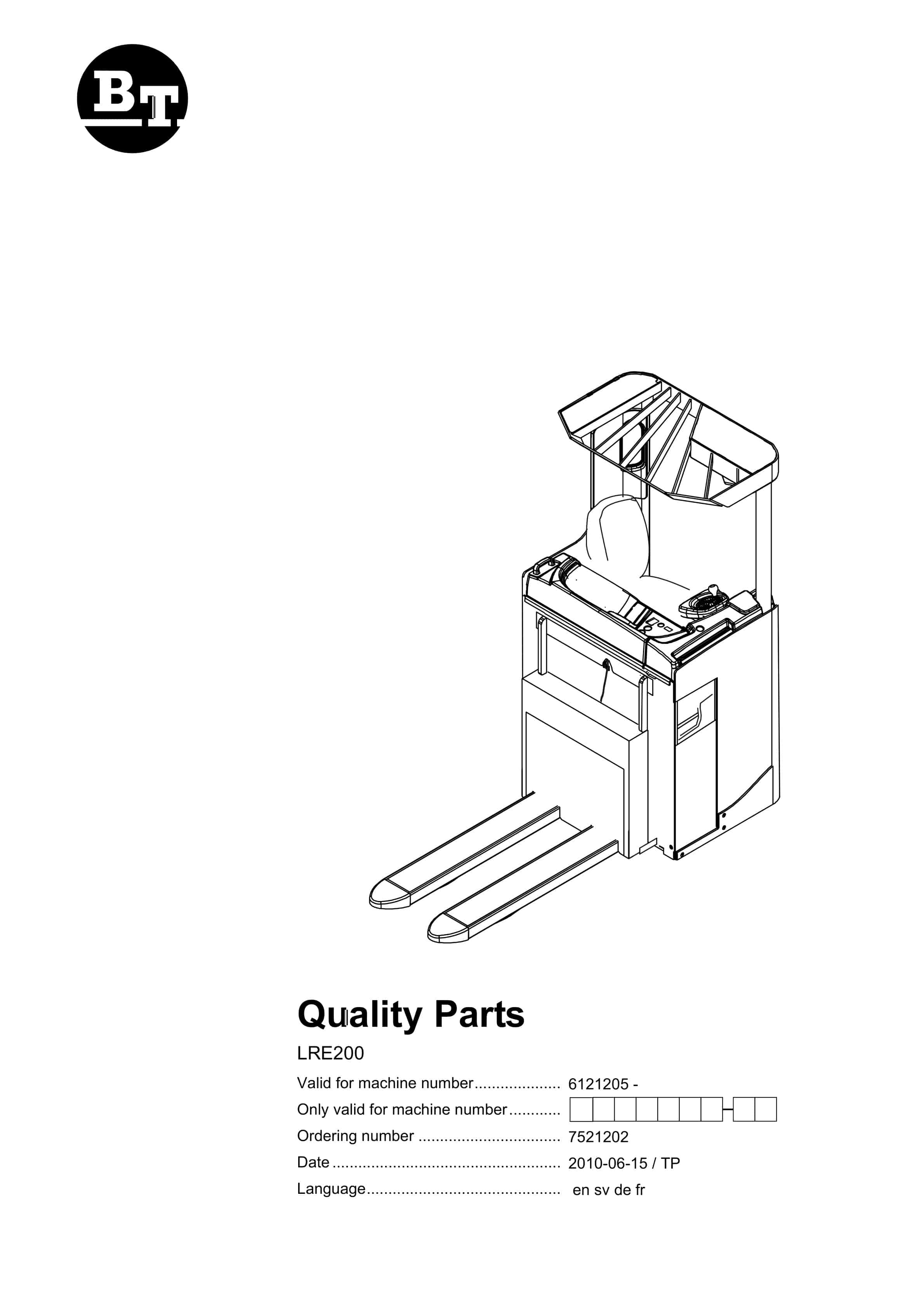 BT LRE200 Quality Parts 7521202