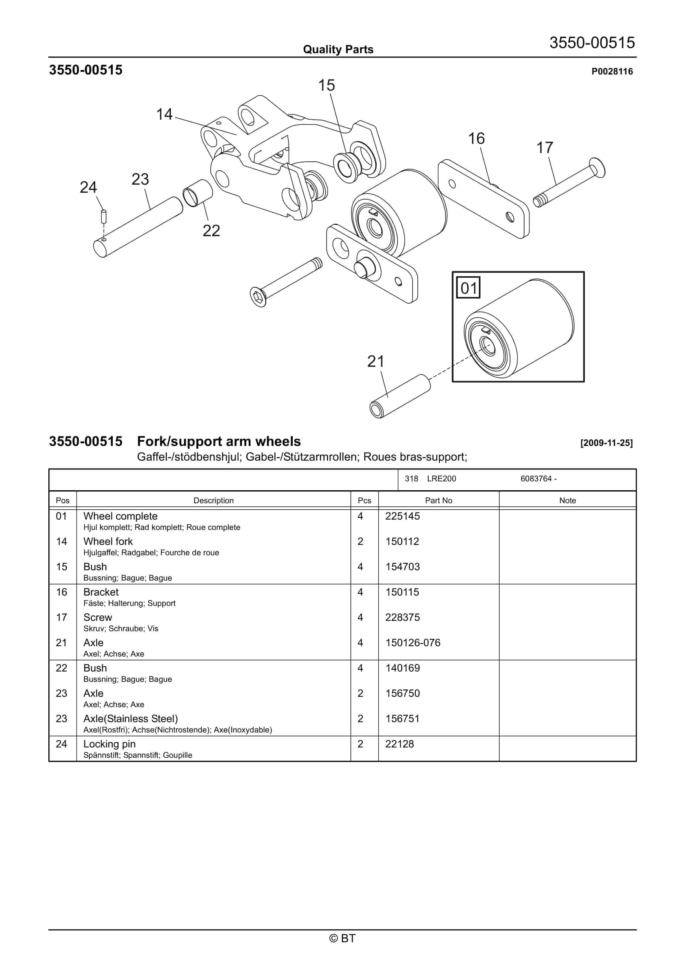 Alternative view of BT LRE200 Quality Parts 7543121