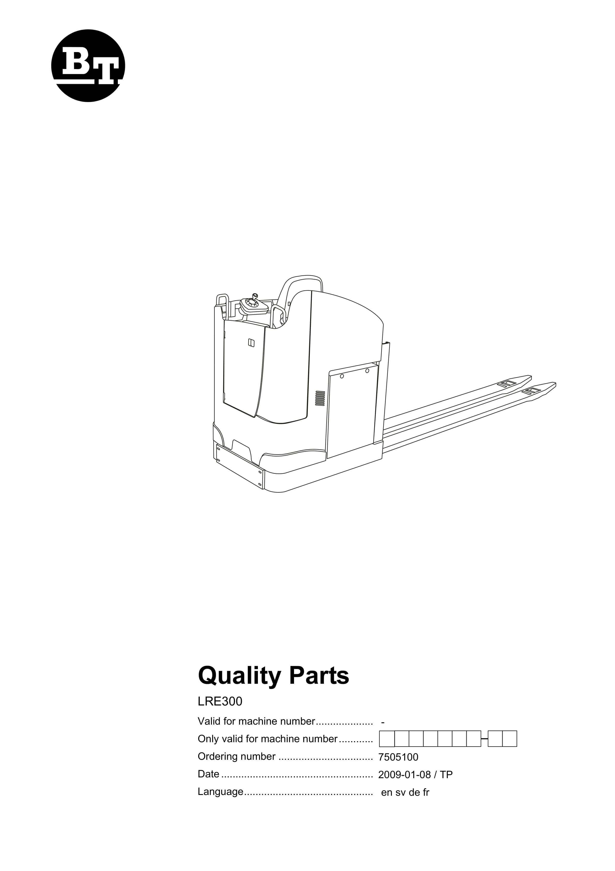 BT LRE300 Quality Parts 7505100