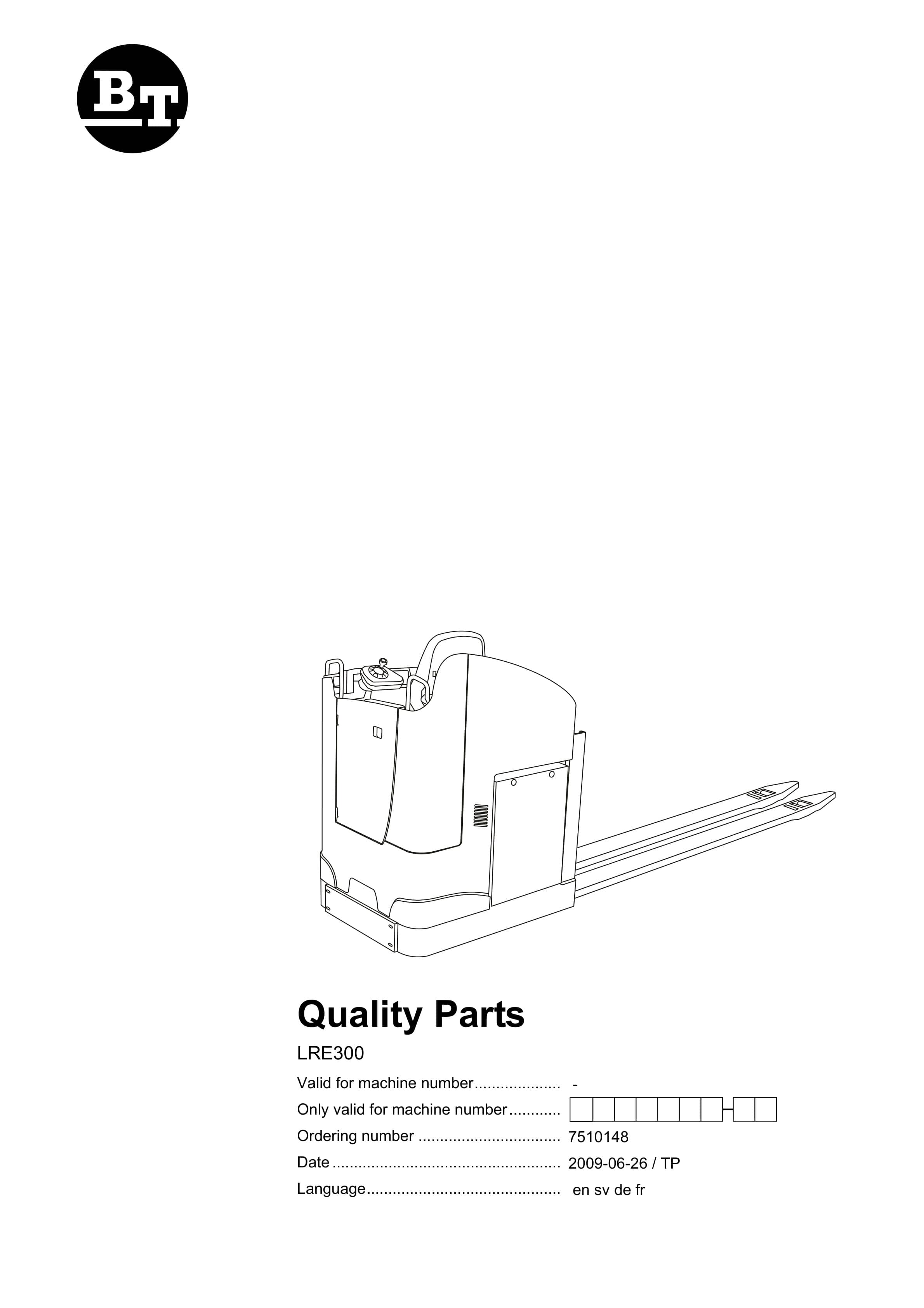BT LRE300 Quality Parts 7510148