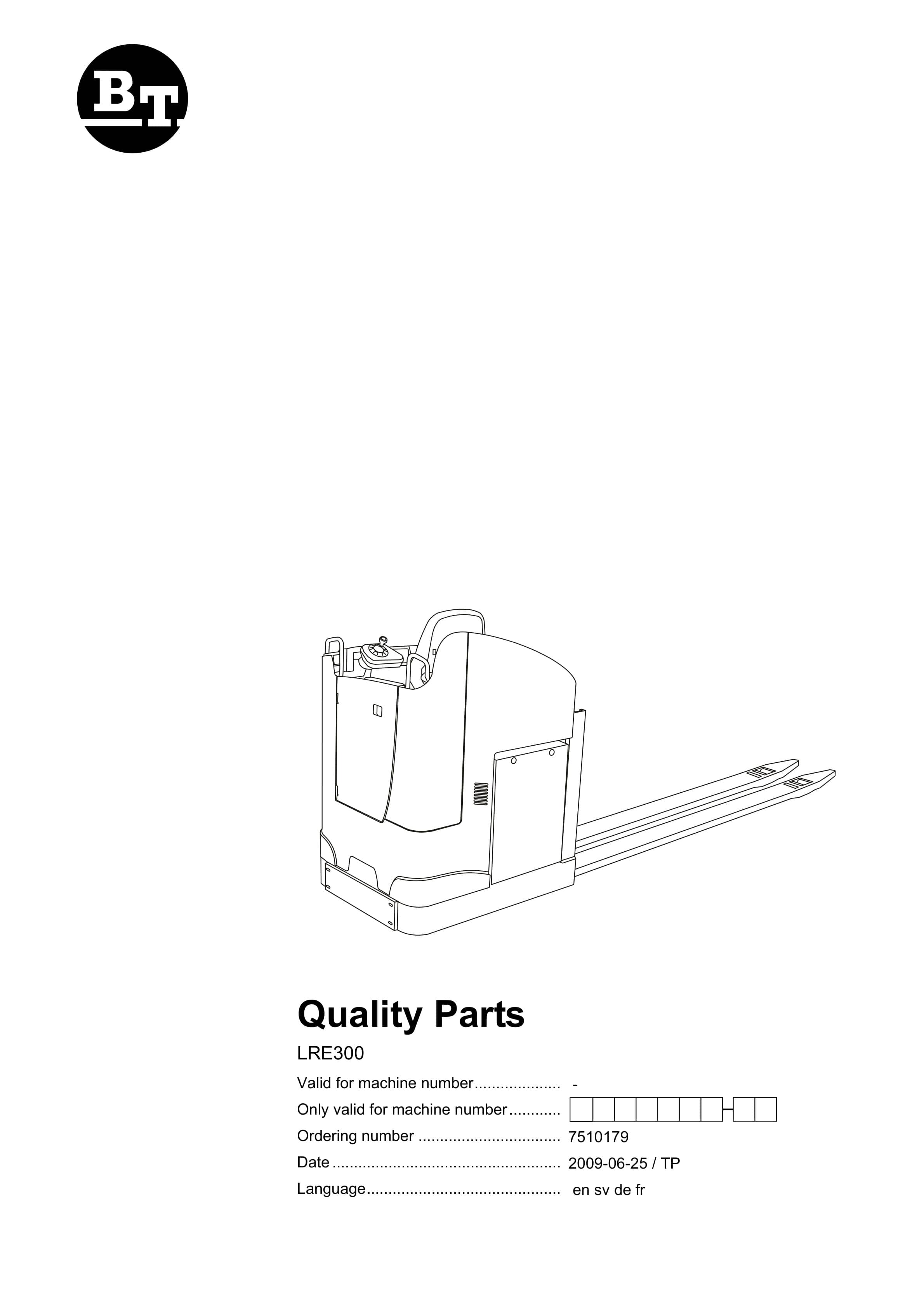 BT LRE300 Quality Parts 7510179