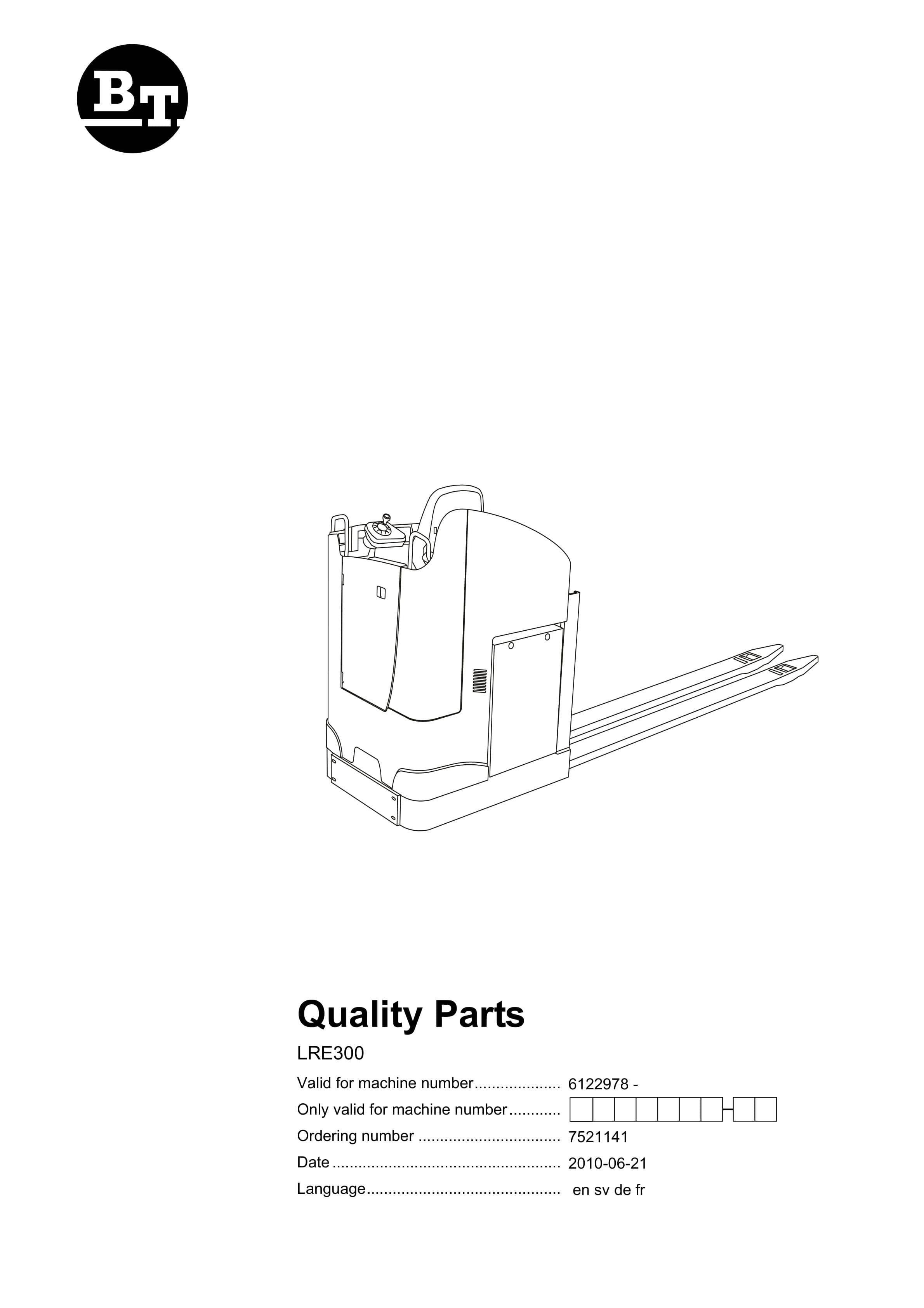 BT LRE300 Quality Parts 7521141