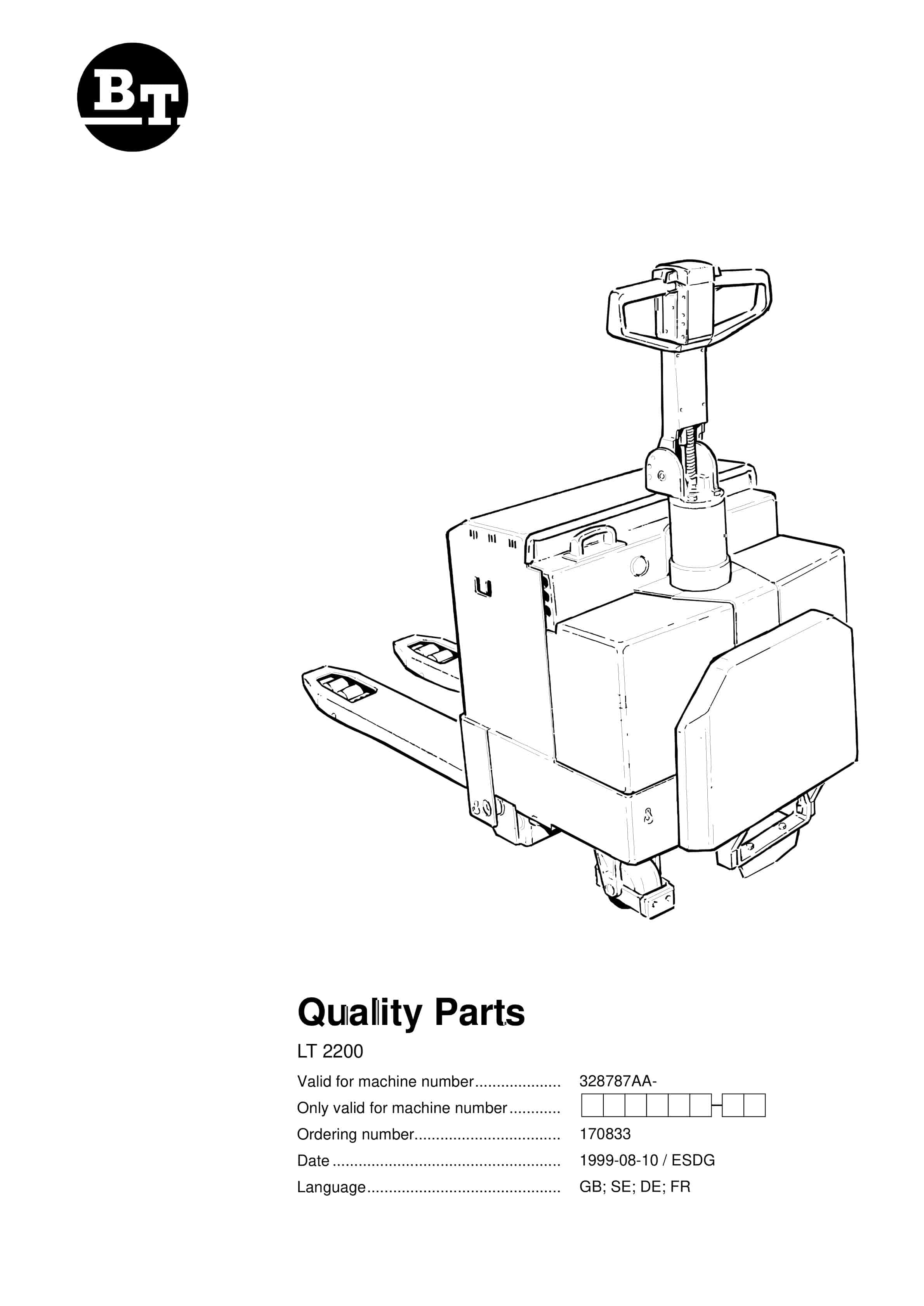 BT LT 2200 Quality Parts 170883