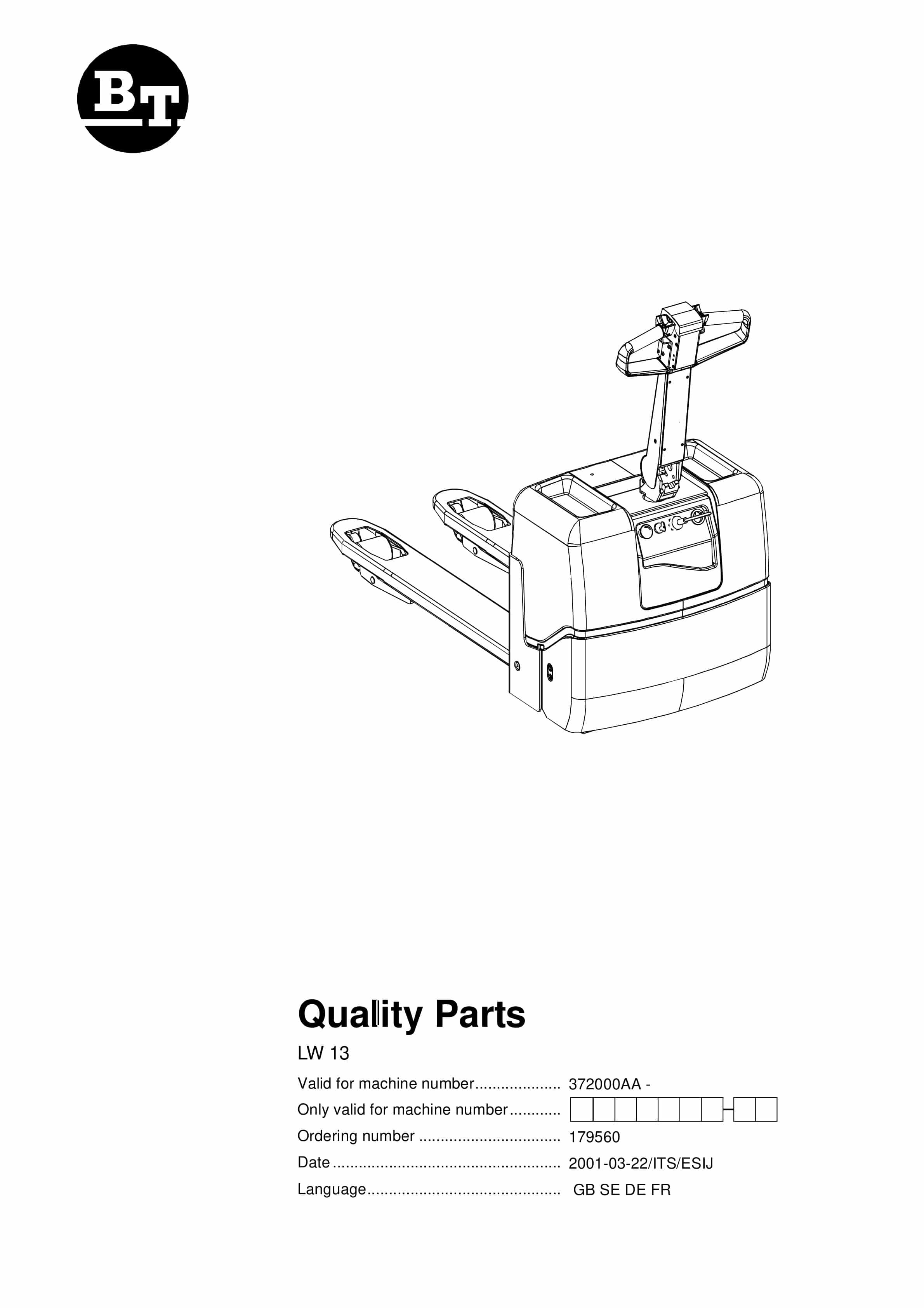 BT LW 13 Quality Parts 179560