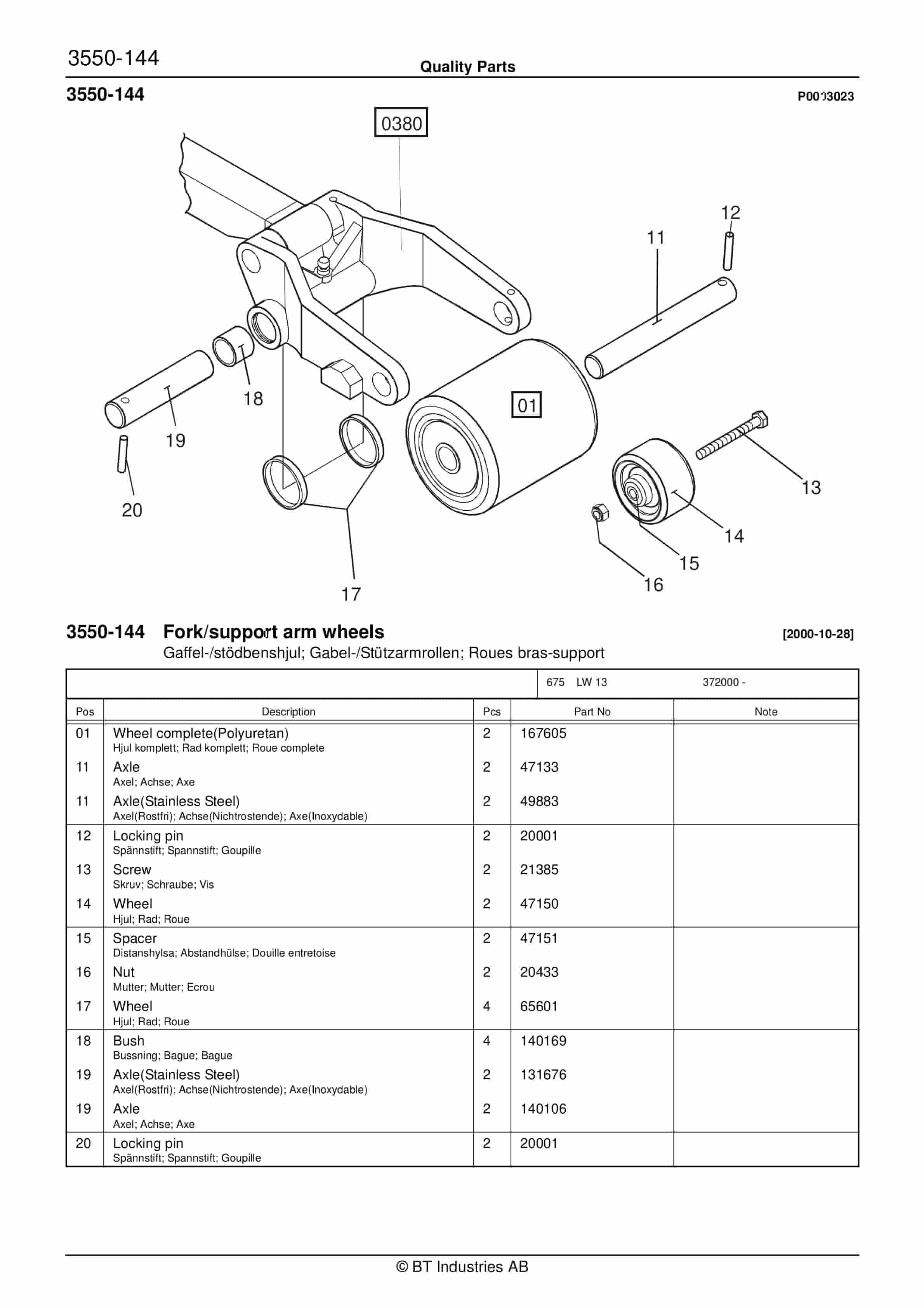 Alternative view of BT LW 13 Quality Parts 179560